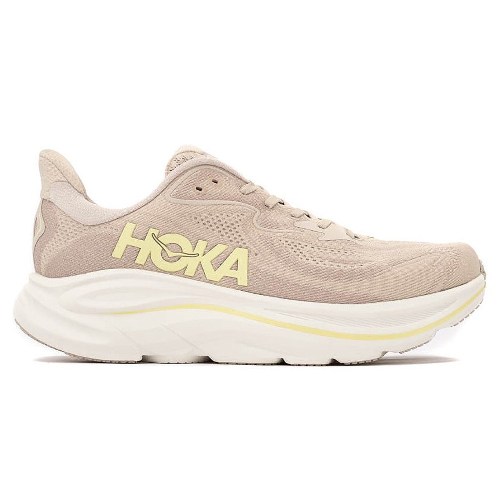 Hoka Clifton 10 Textile Mens Trainers#color_raw linen stone