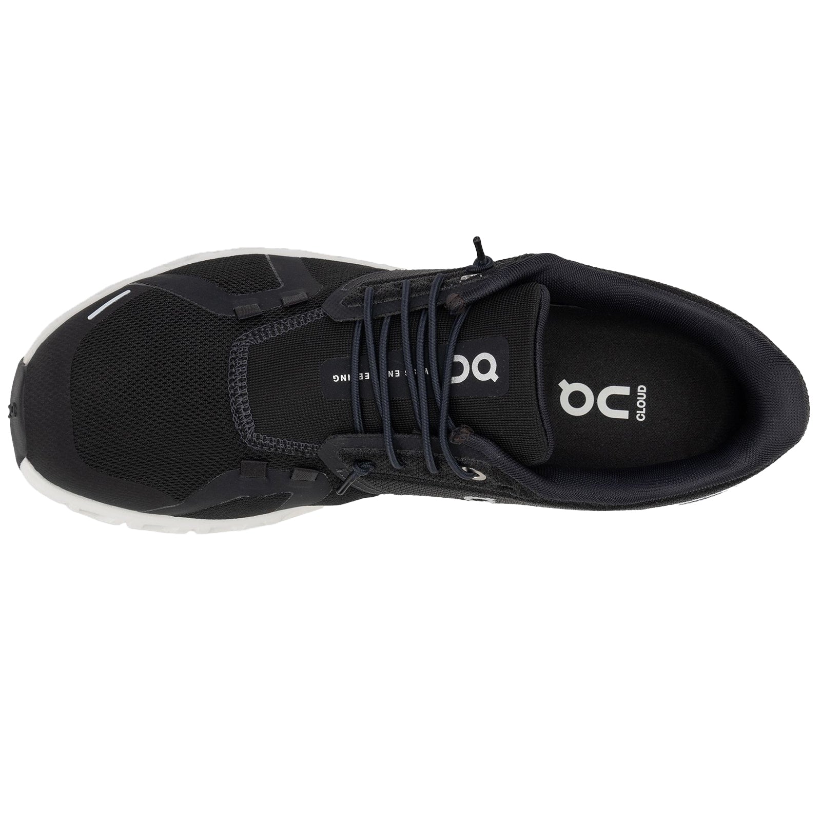 On Cloud 6 Polyester Mens Trainers#color_black white