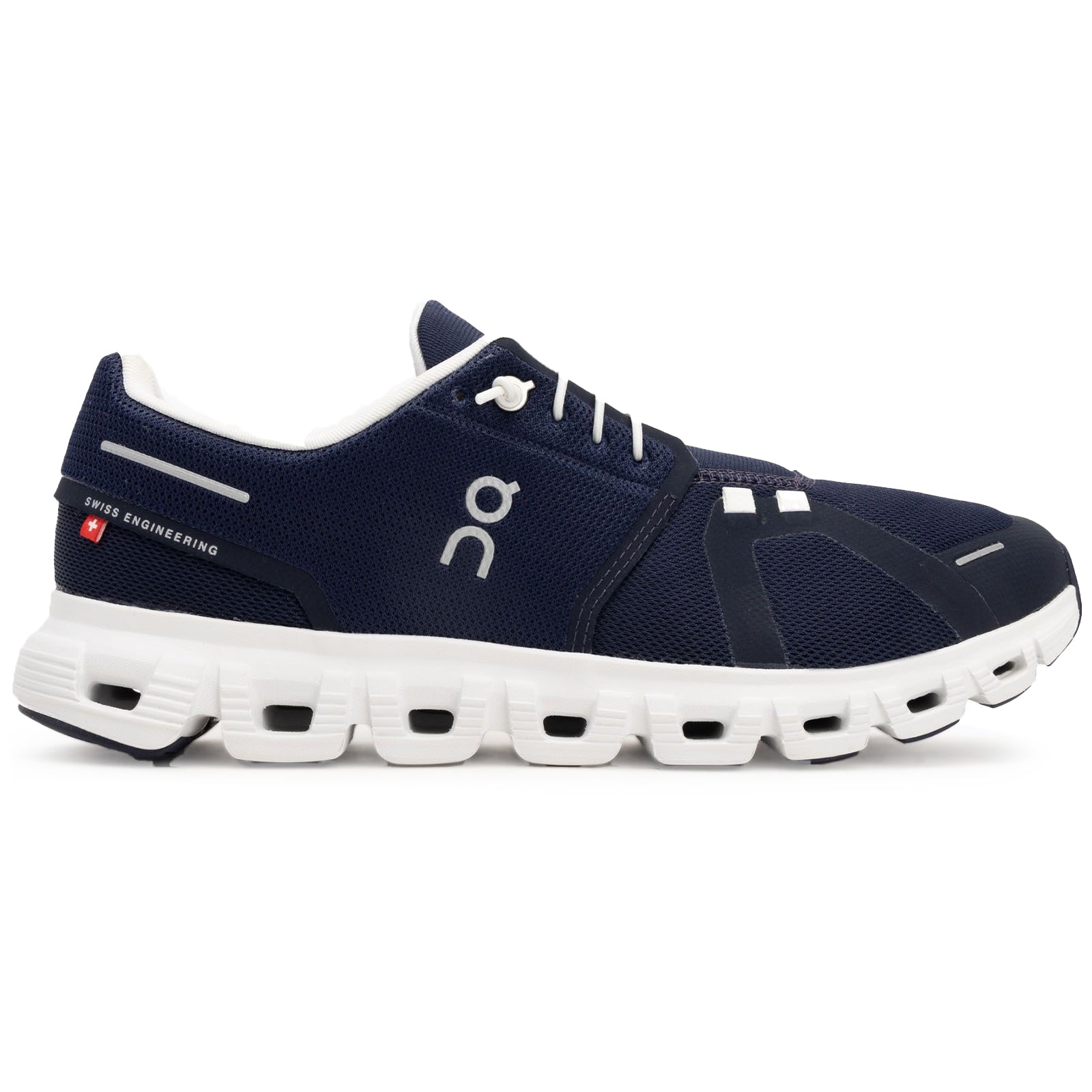 On Cloud 6 Polyester Mens Trainers#color_midnight white