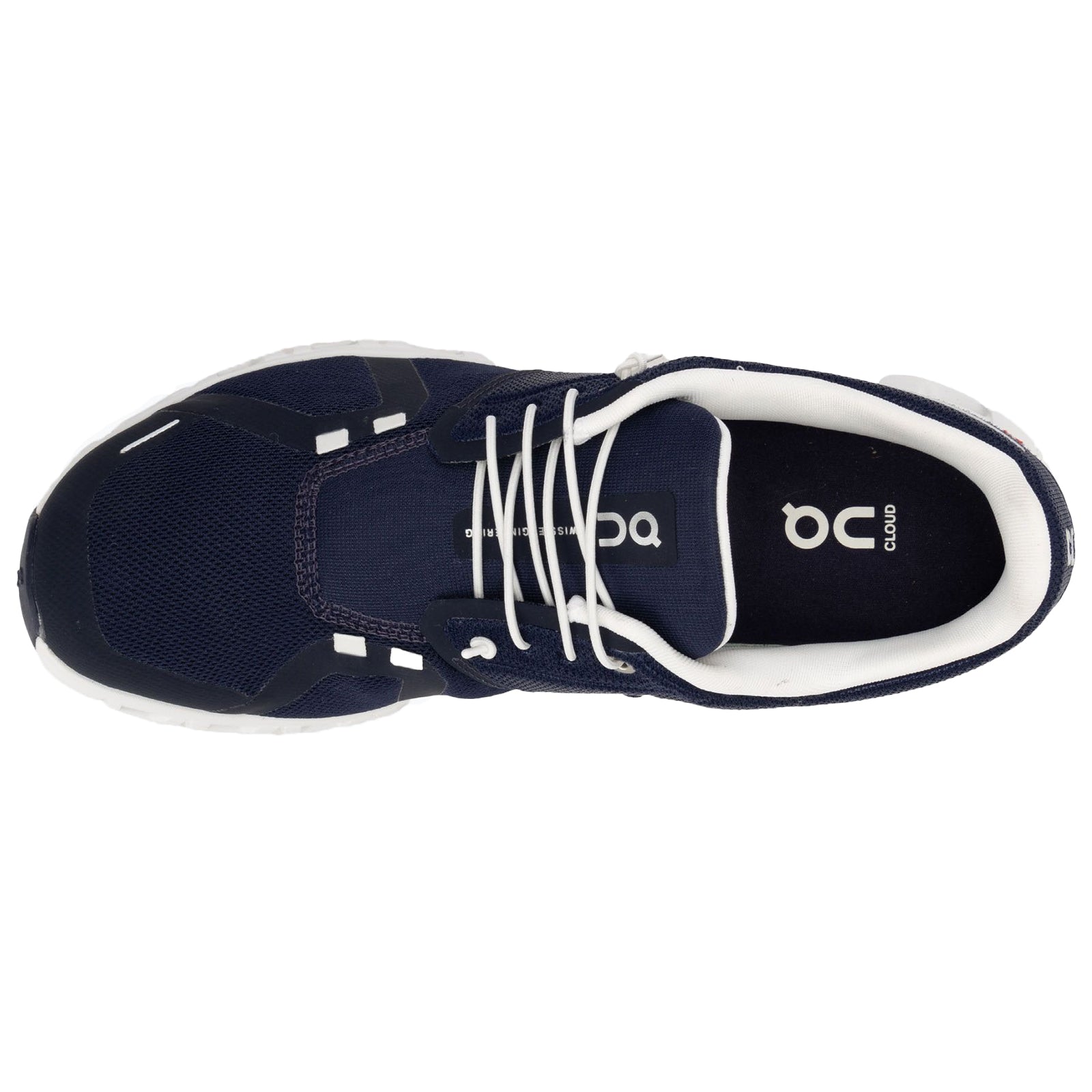 On Cloud 6 Polyester Mens Trainers#color_midnight white