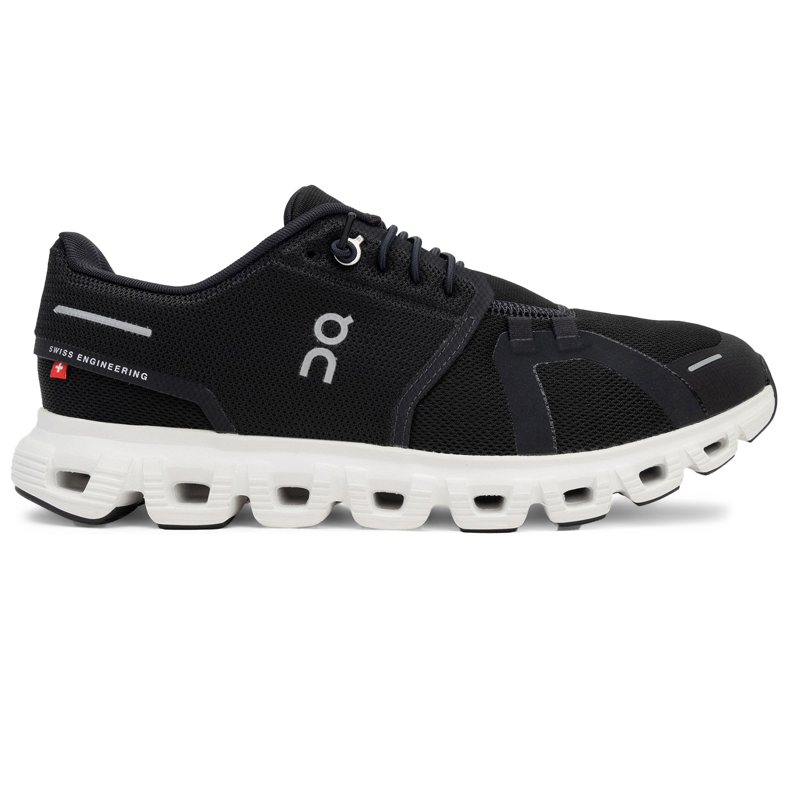 On Cloud 6 Polyester Womens Trainers#color_black white
