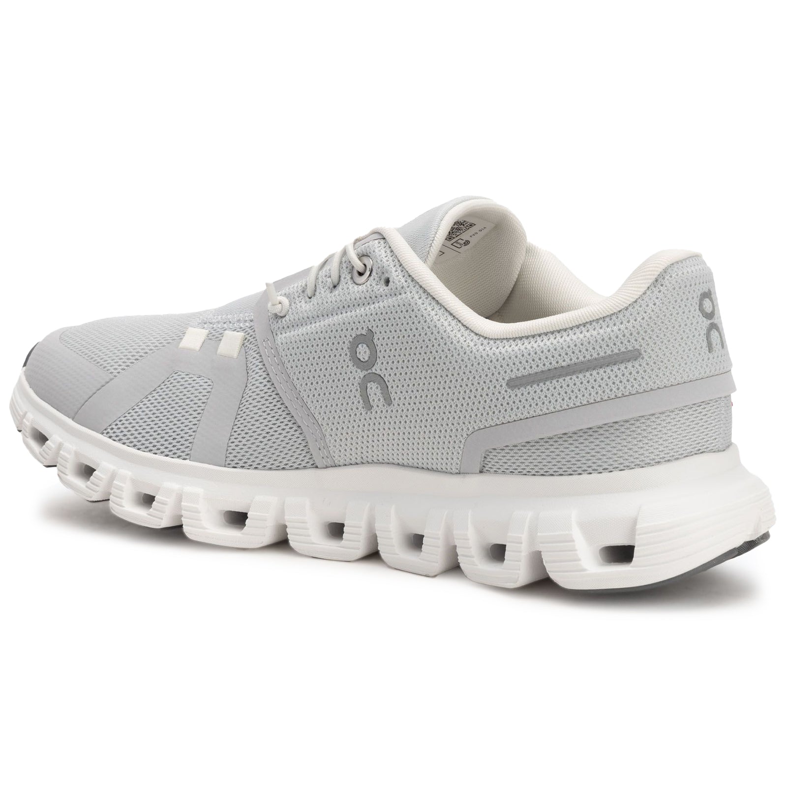 On Cloud 6 Polyester Womens Trainers#color_glacier white