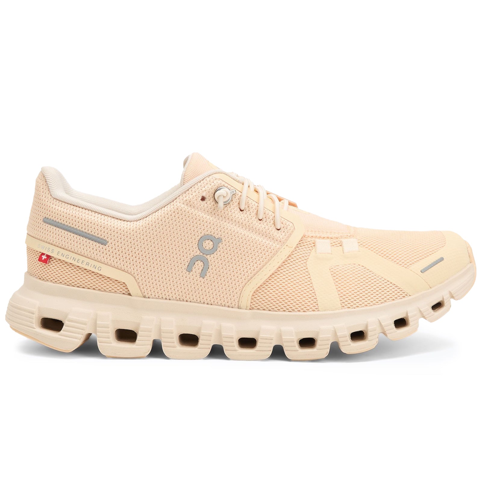 On Cloud 6 Polyester Womens Trainers#color_blonde dew