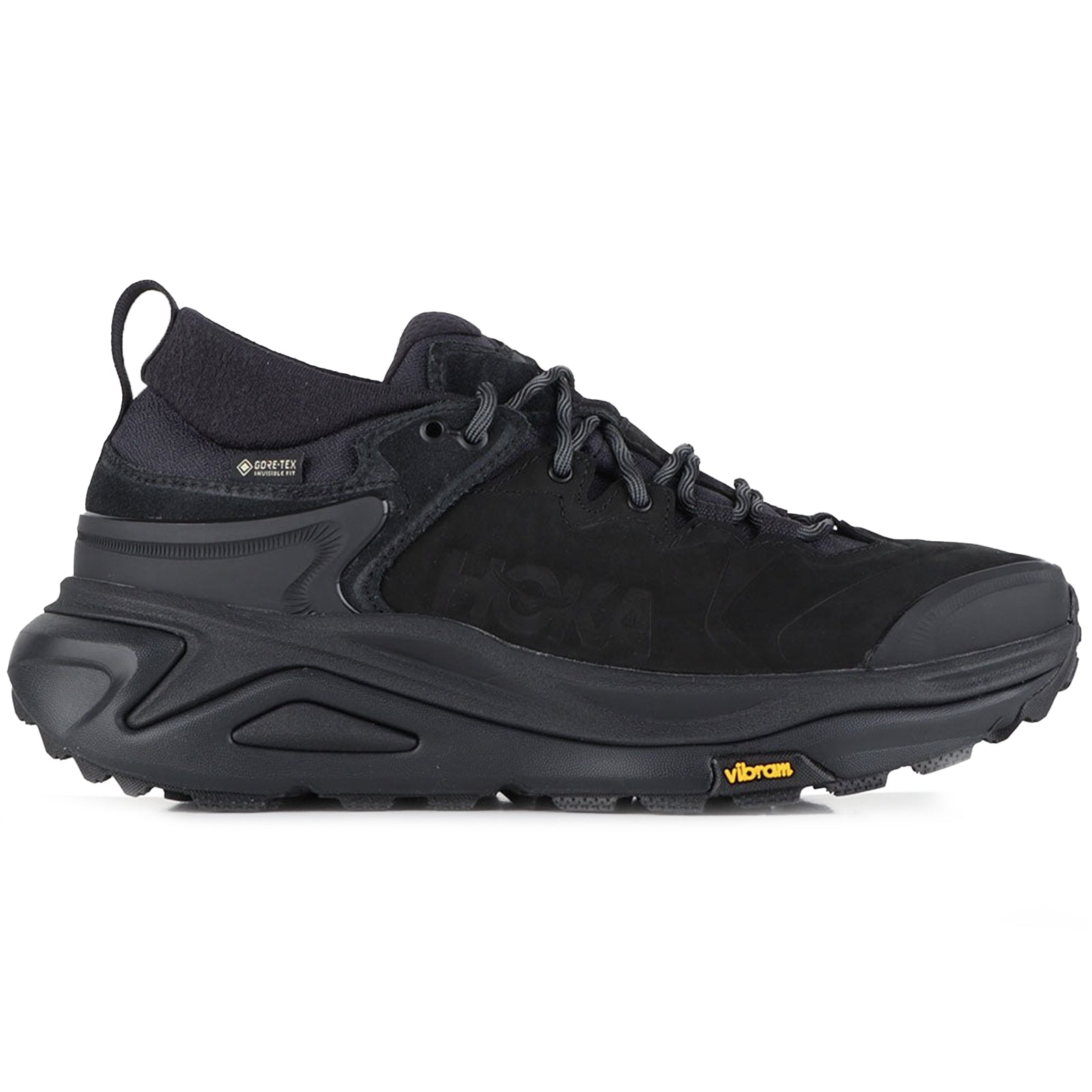 Hoka Kaha 3 Low GTX Nubuck Leather Mens Trainers#color_black black