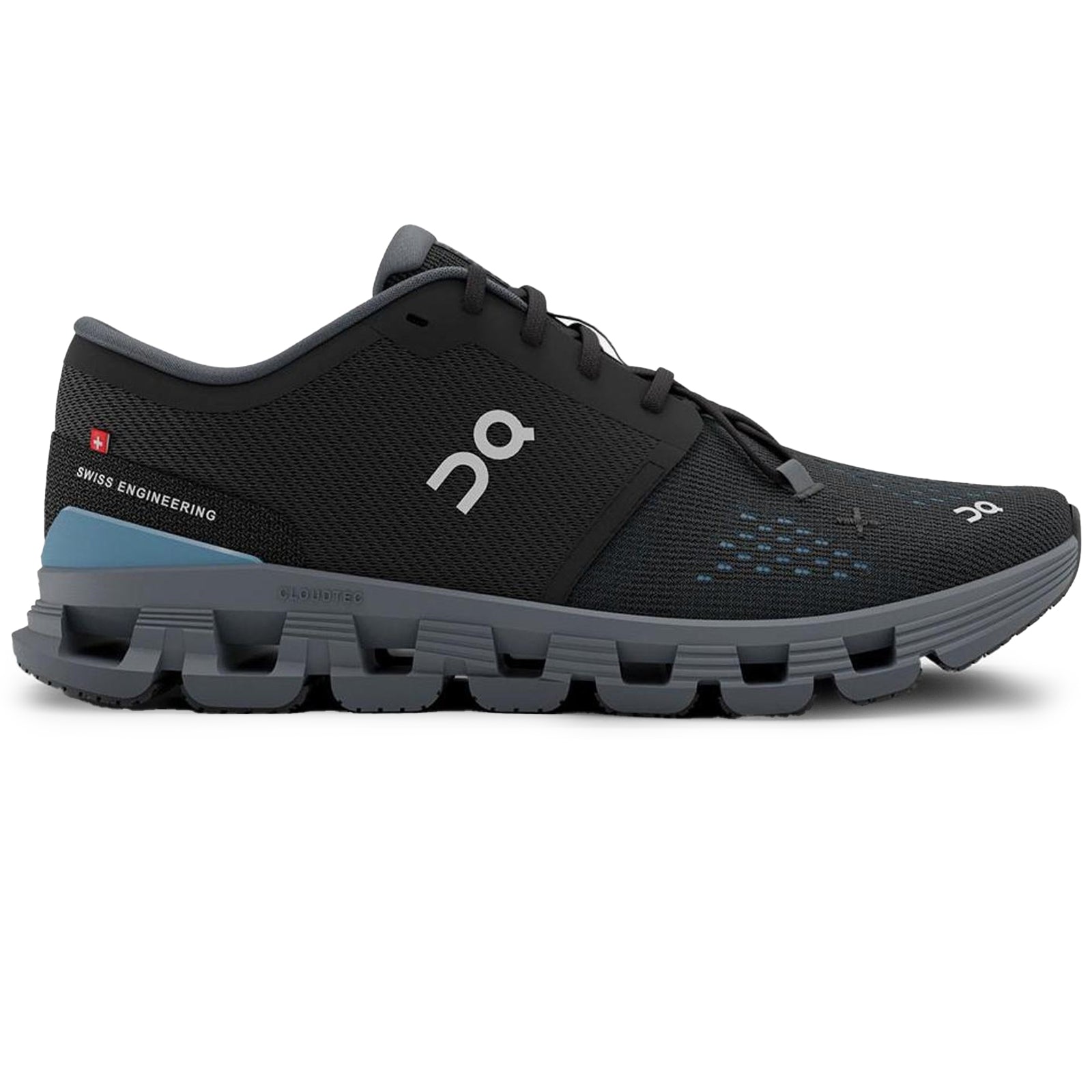 On Cloud X 4 Polyester Mens Trainers#color_black chambray