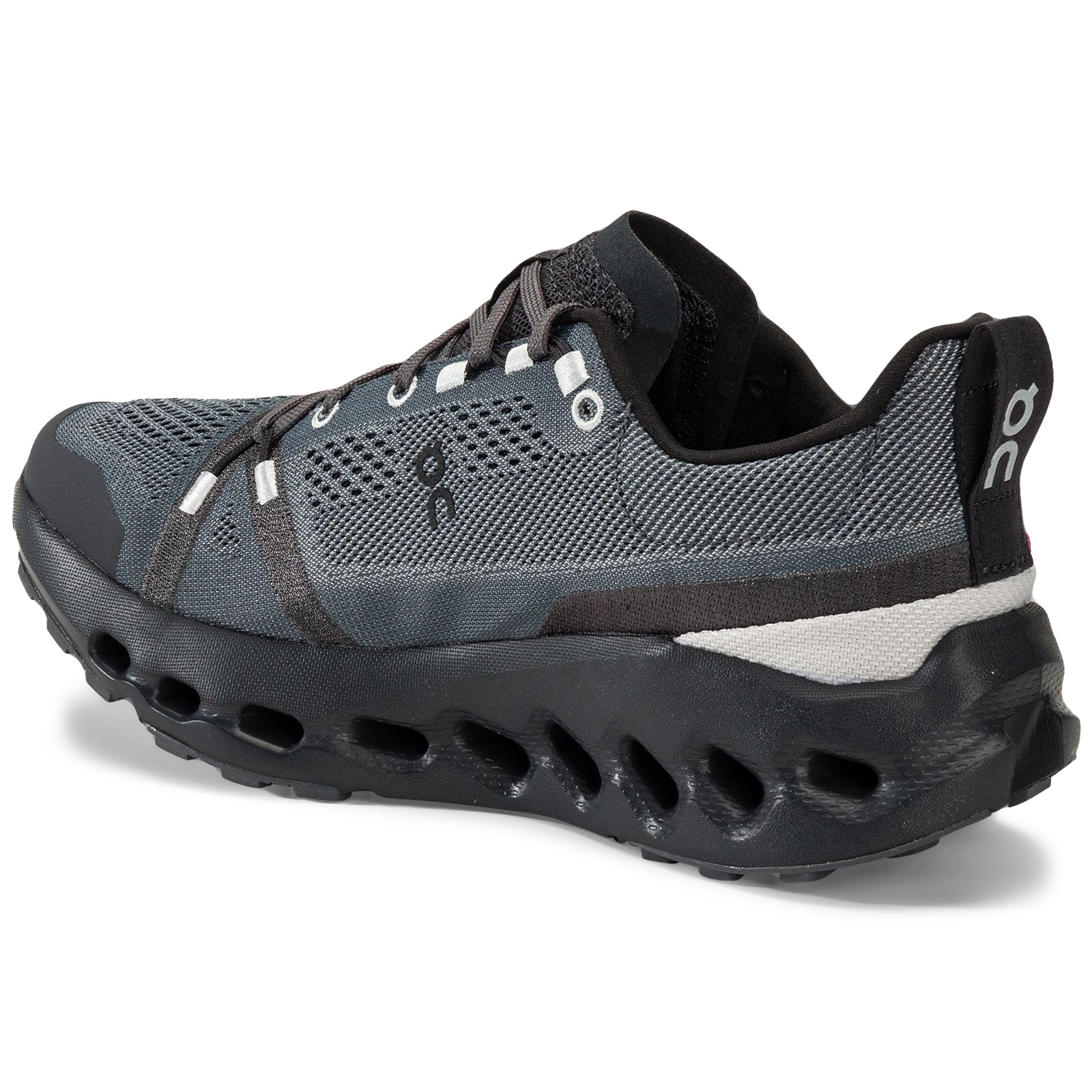 On Cloudsurfer Trail Polyester Womens Trainers#color_eclps black