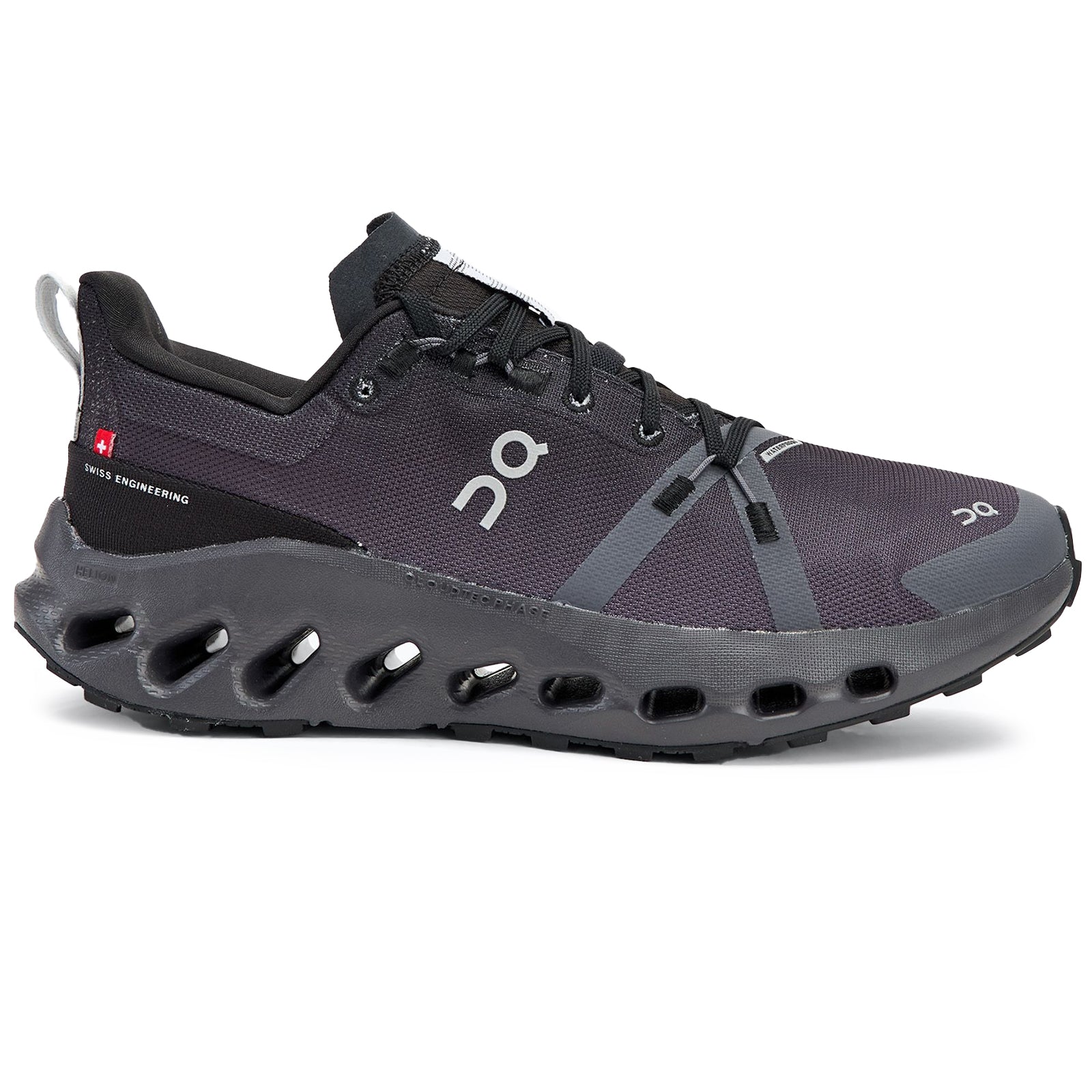 On Cloudsurfer Trail WP Polyester Womens Trainers#color_black eclps