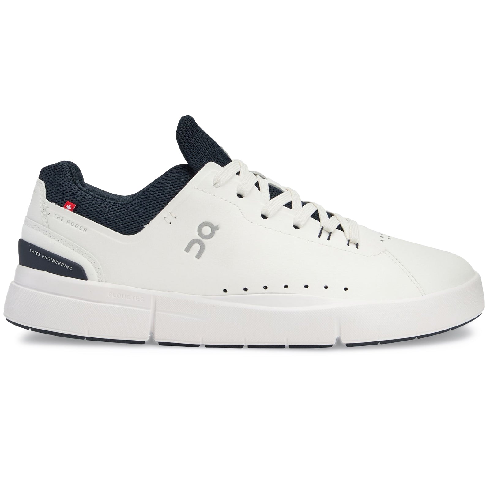 On The Roger Advantage Polyurethane Mens Trainers#color_white midnight