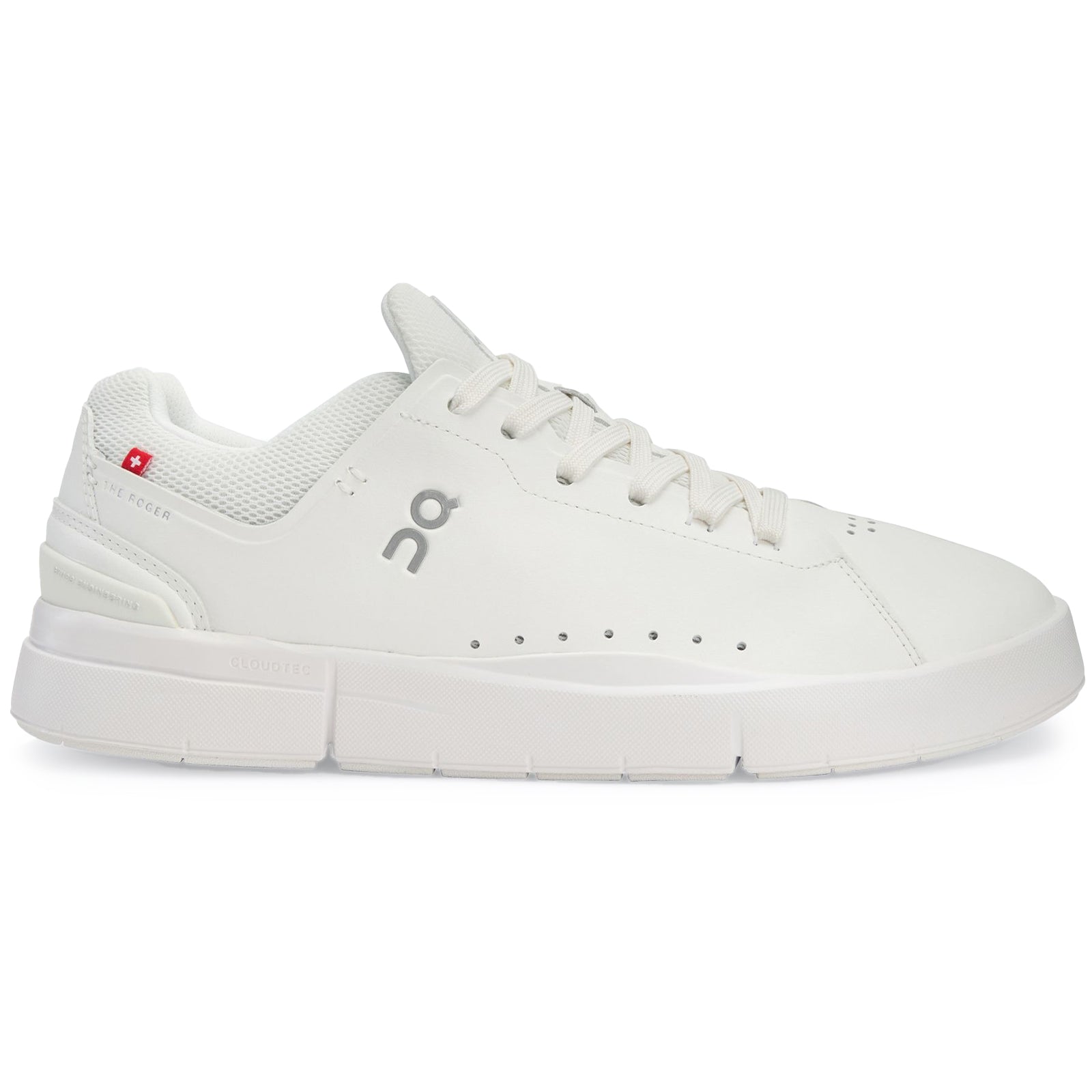On The Roger Advantage Polyurethane Womens Trainers#color_all white