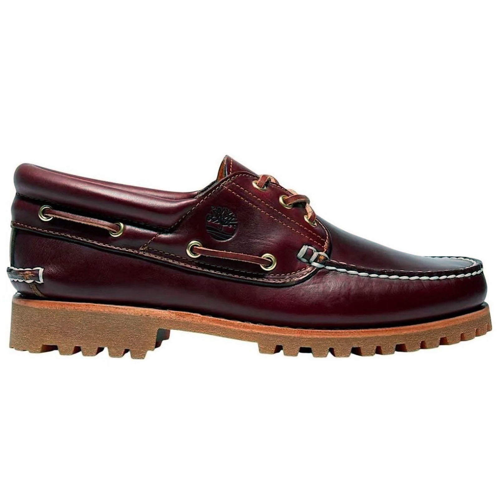 Timberland Authentic Boat Leather Mens Shoes#color_burgundy