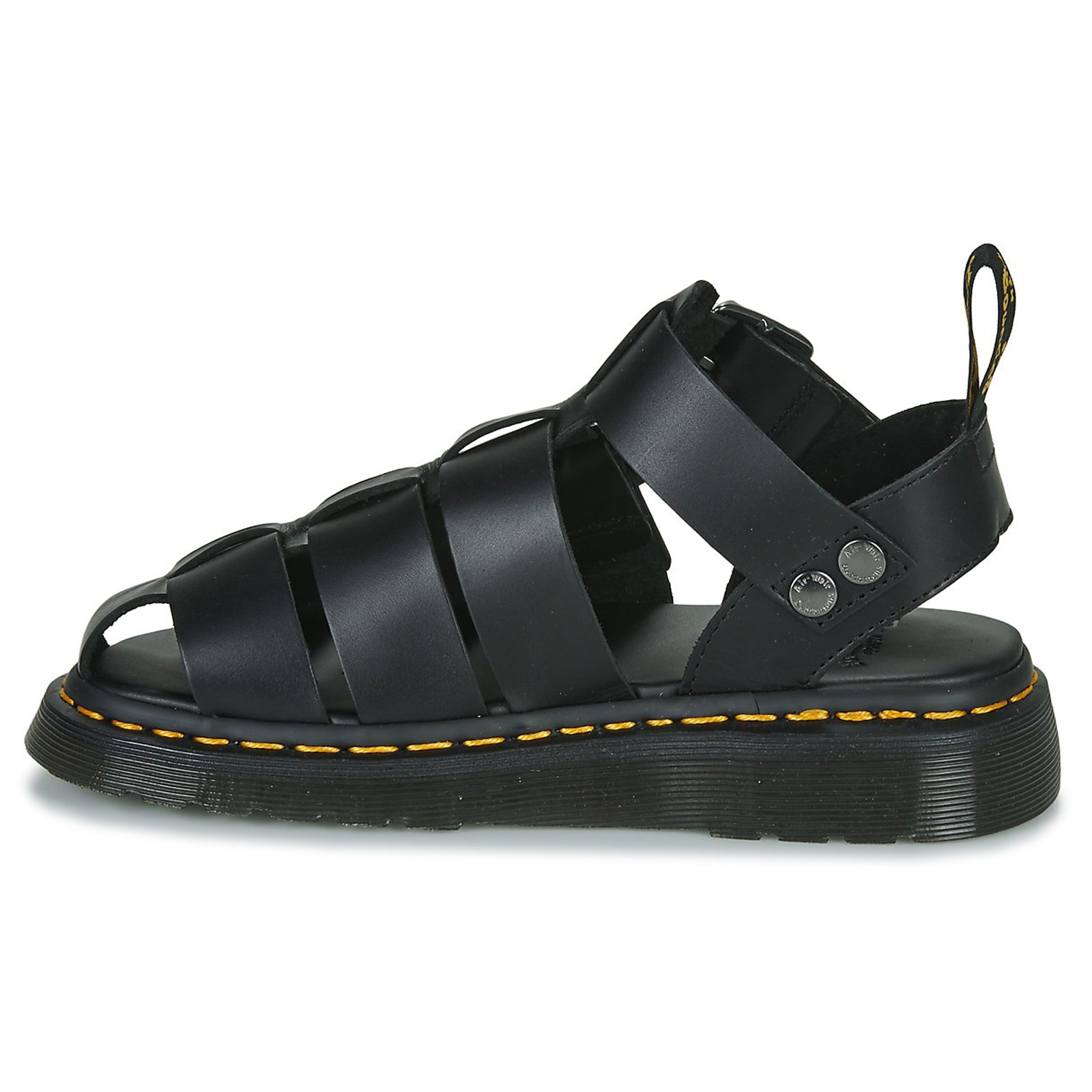 Dr. Martens Garin Brando Leather Unisex Sandals#color_black