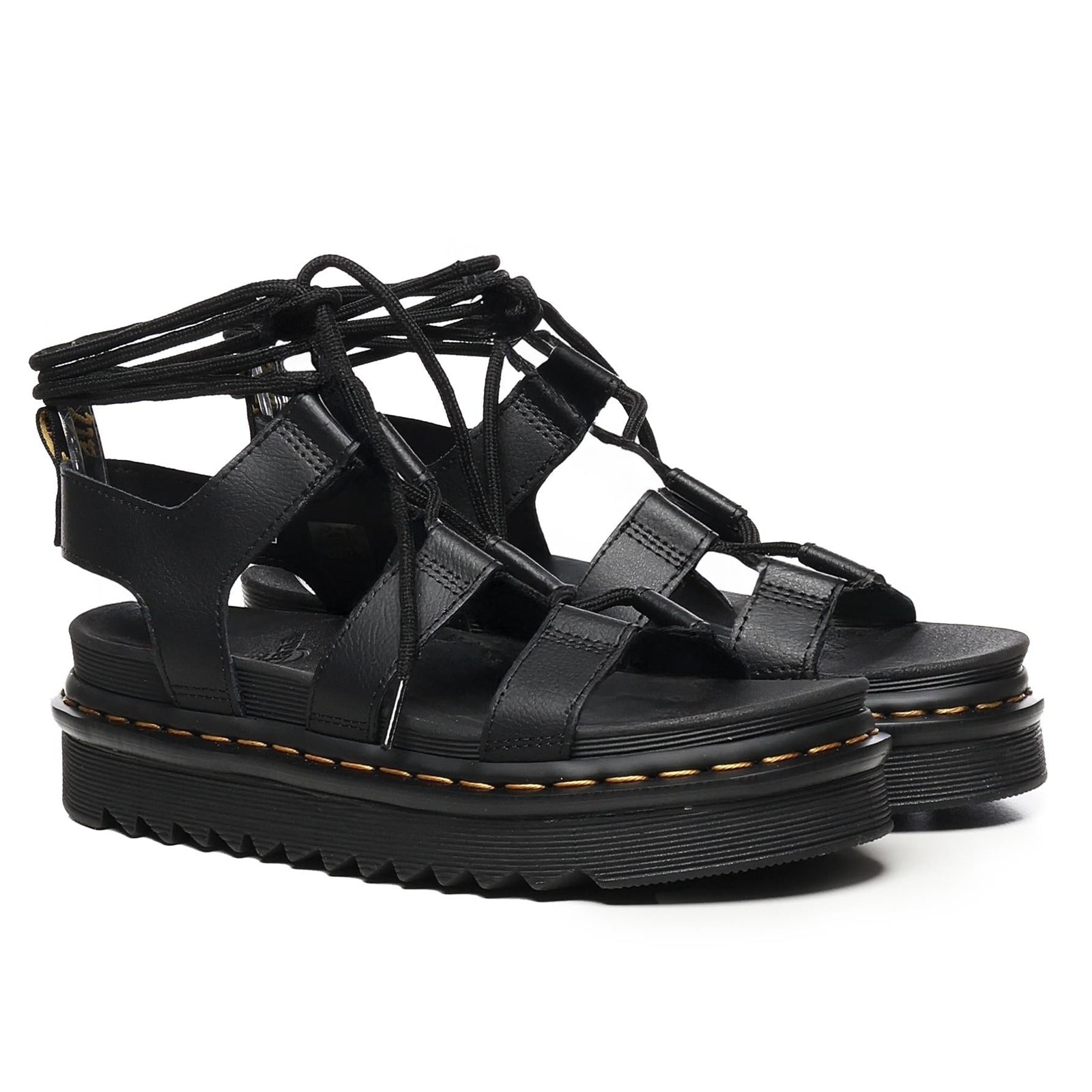 Dr. Martens Nartilla Athena Leather Womens Sandals#color_black