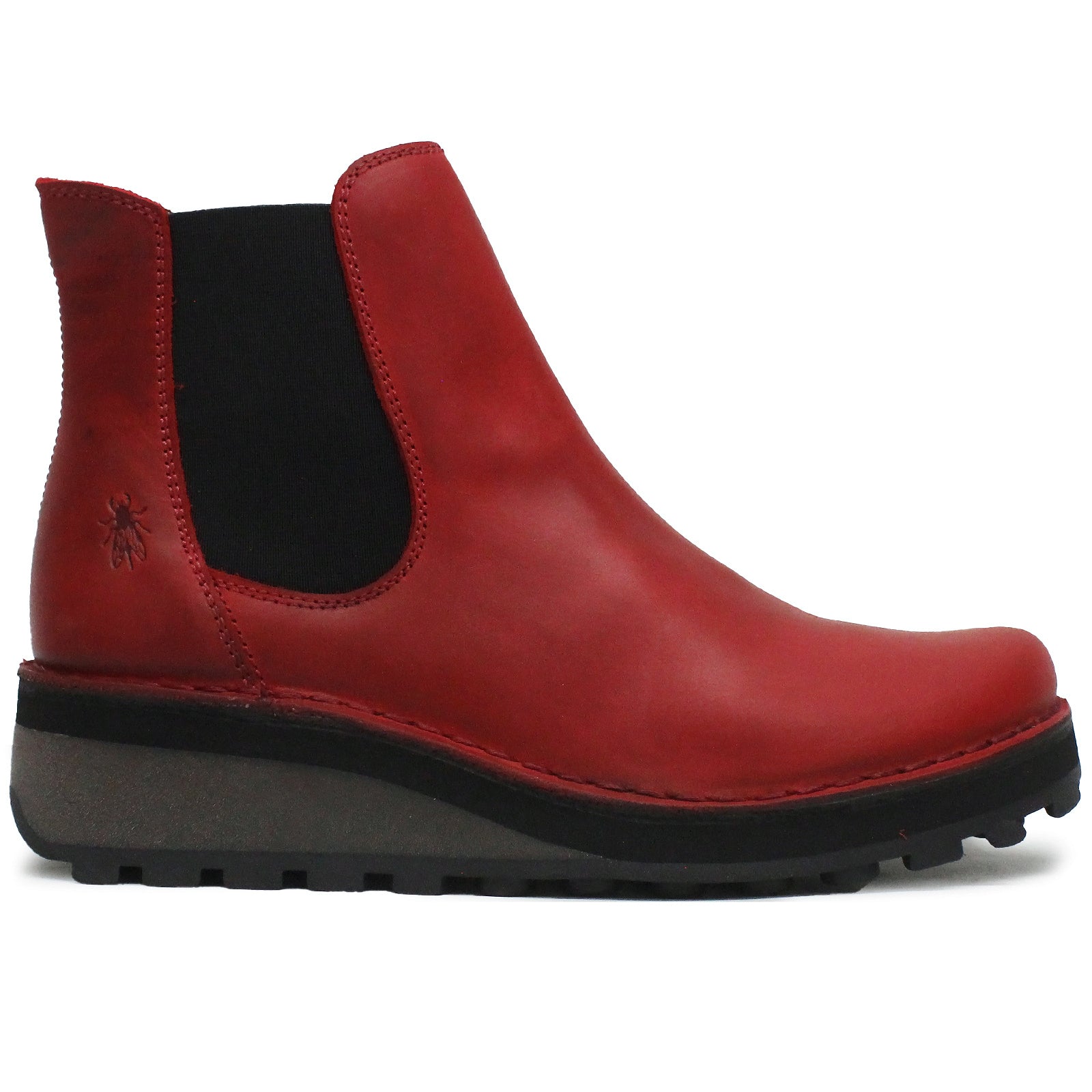 Fly London HUUD148FLY Rug Leather Womens Boots#color_red
