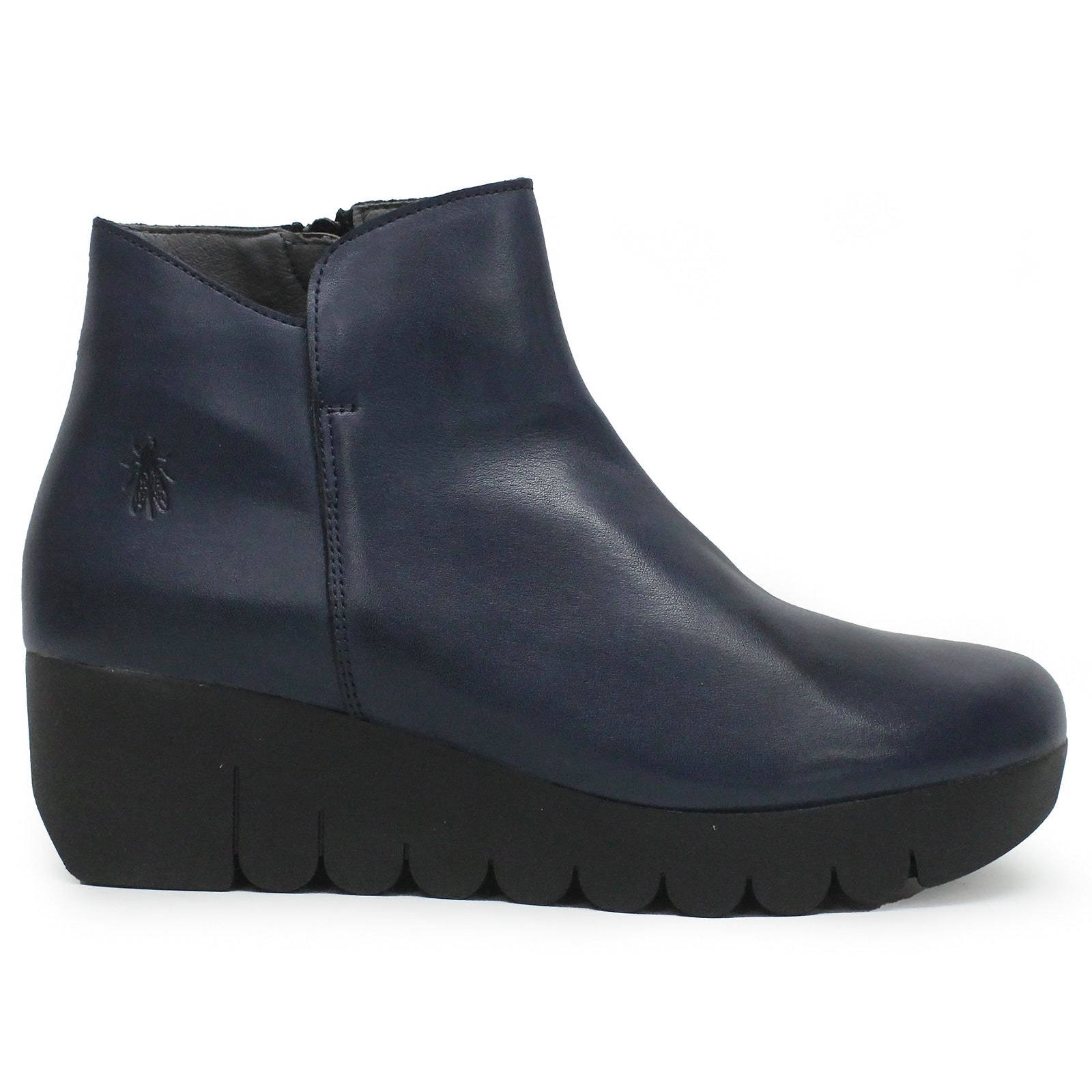 Fly London VANG364FLY Burn Leather Women's Navy Ankle Boots