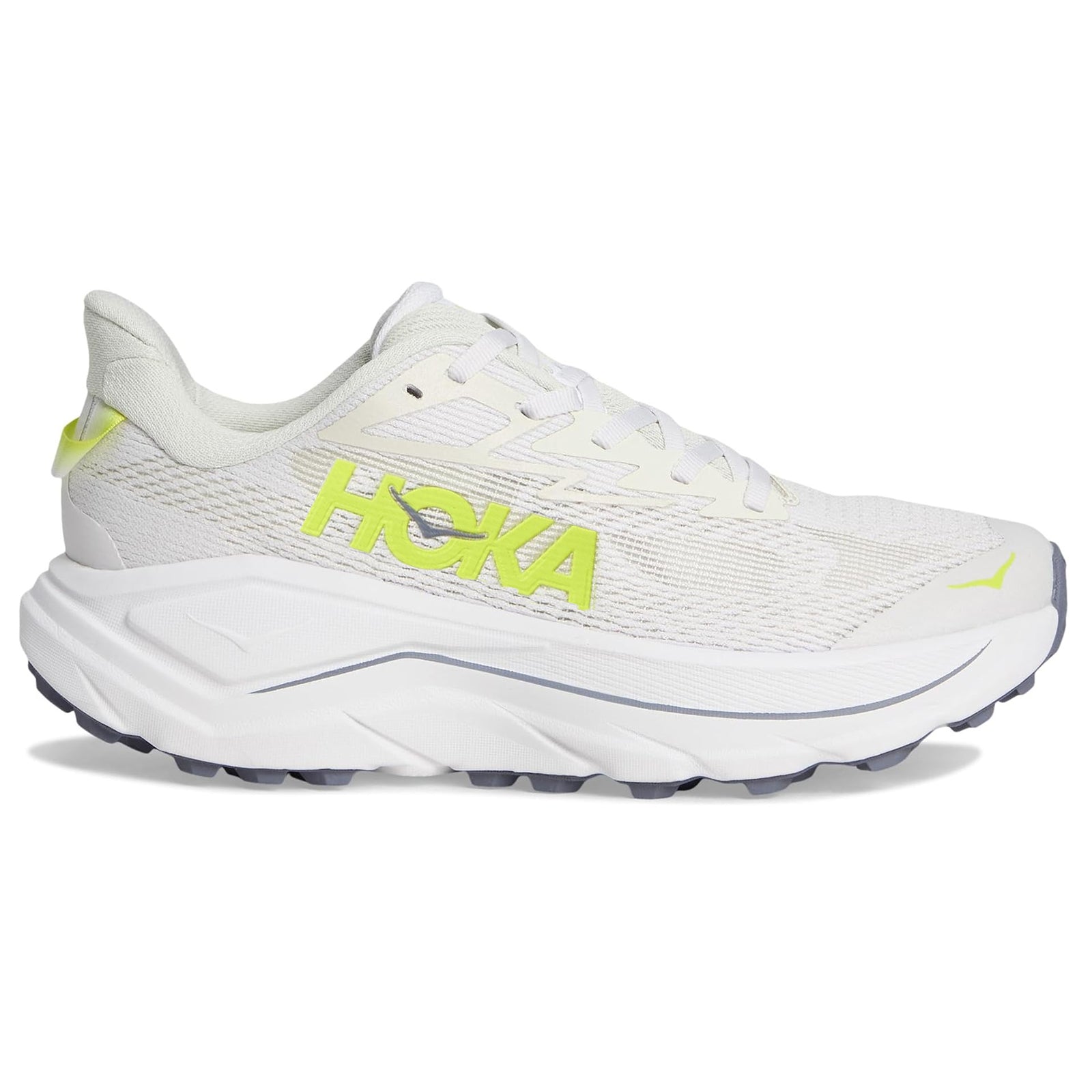 Hoka Challenger 8 Textile Synthetic Womens Trainers#color_white neon citrus