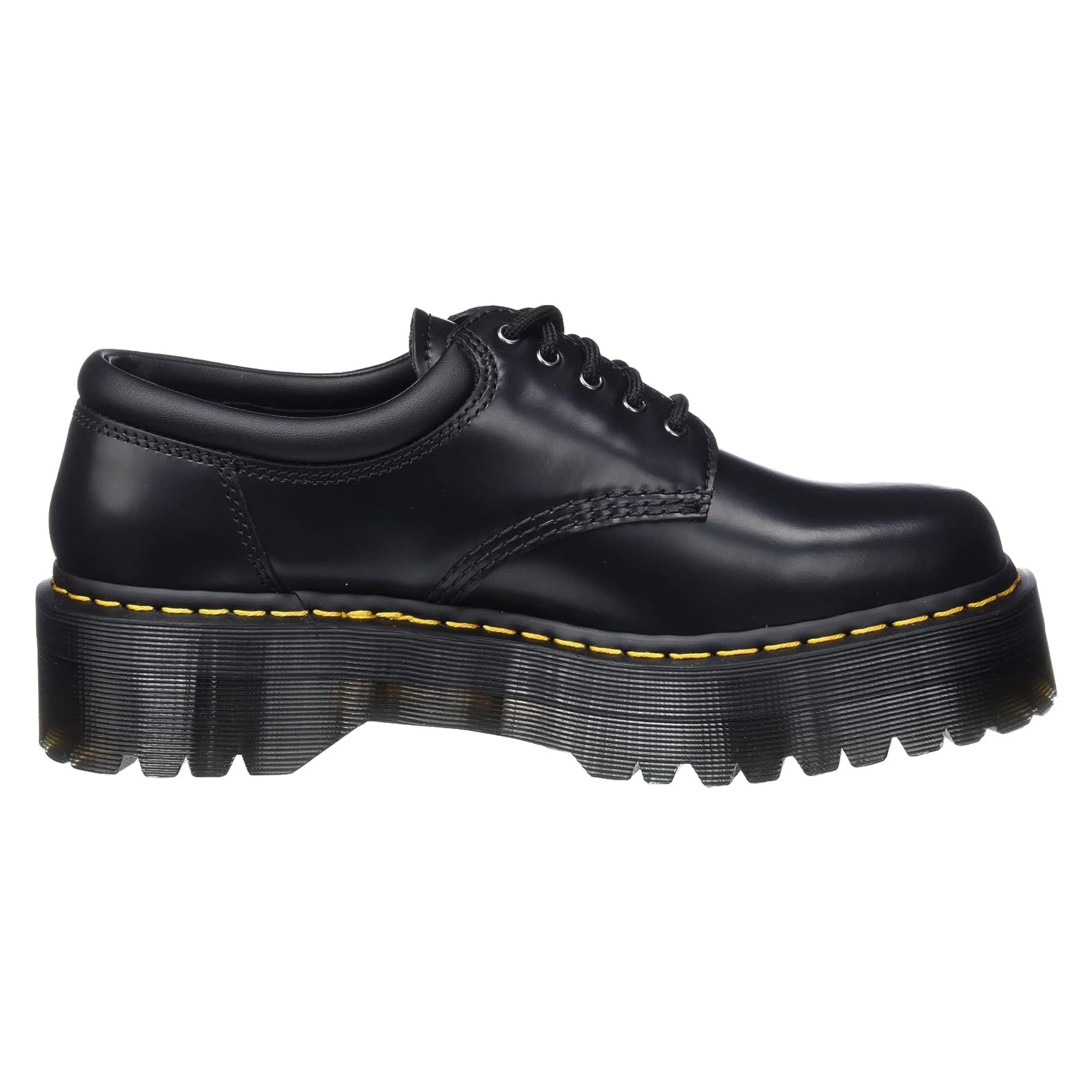 Dr. Martens 8053 Quad 24690001 Polished Smooth Unisex Shoes - Black - 7#color_black