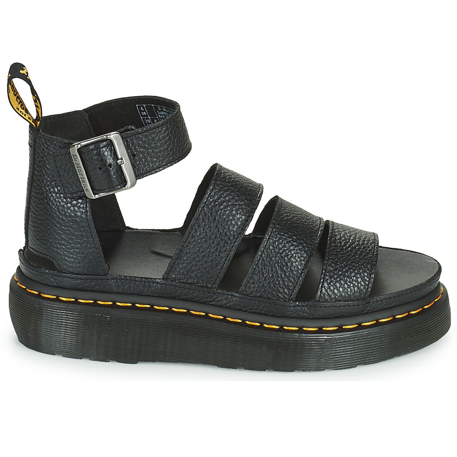 Dr. Martens Clarissa II Quad Aunt Sally Leather Womens Sandals#color_black