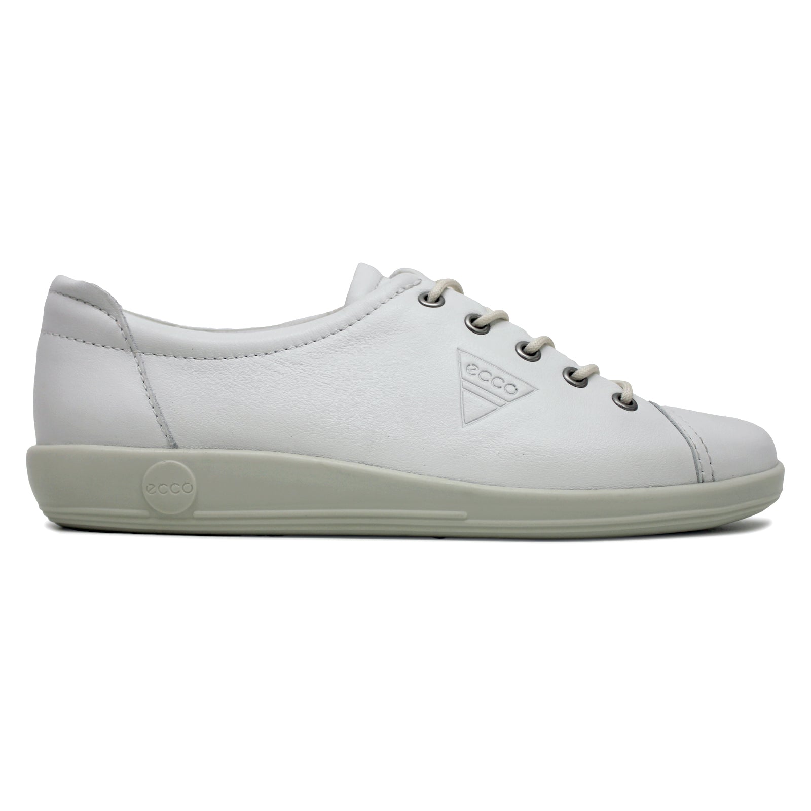 Ecco Soft Leather Women's Low Top White Trainers
