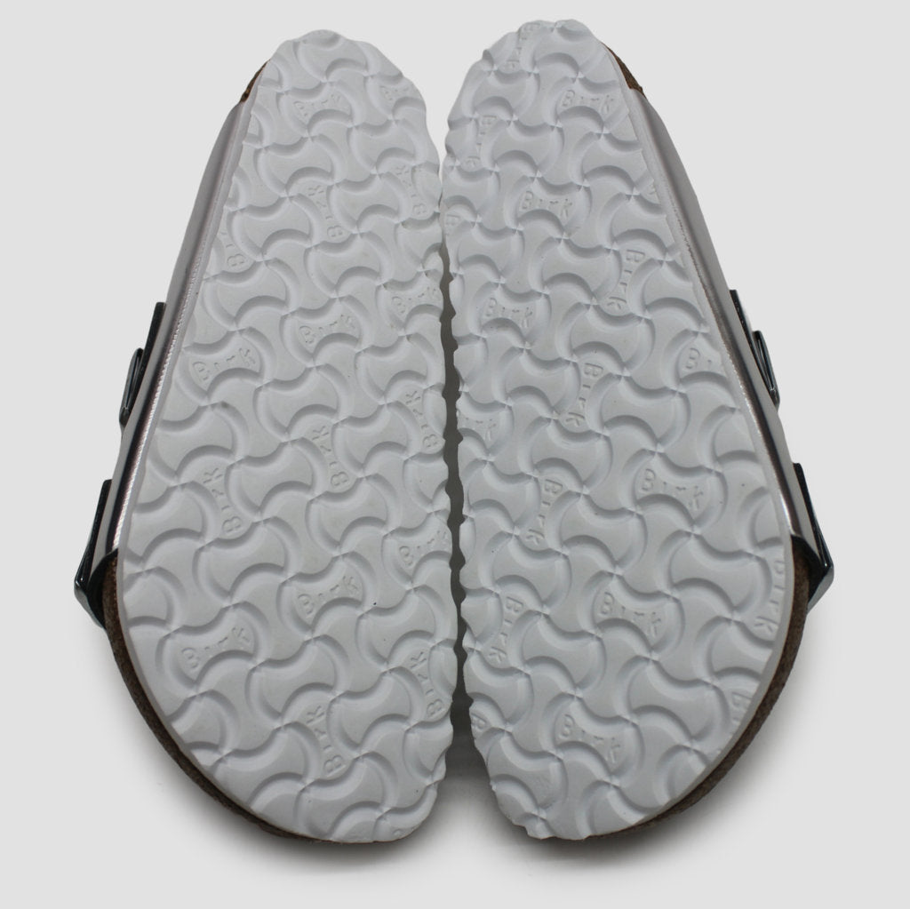 Birkenstock Womens Sandals Arizona Metallic Open-Back Slip-On Slides Leather - UK 5