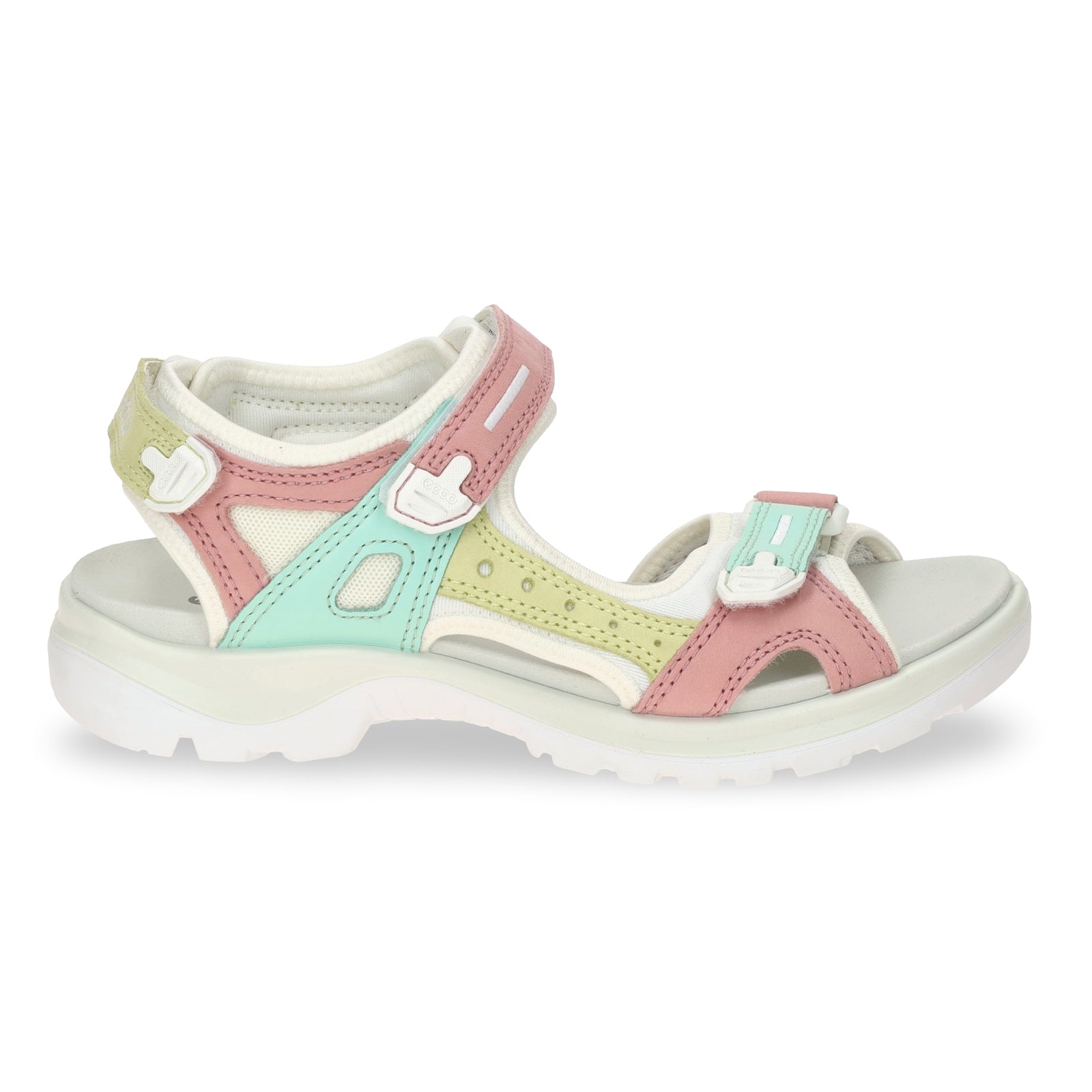 Ecco Offroad Nubuck Womens Sandals#color_old rose emerald sunny lime