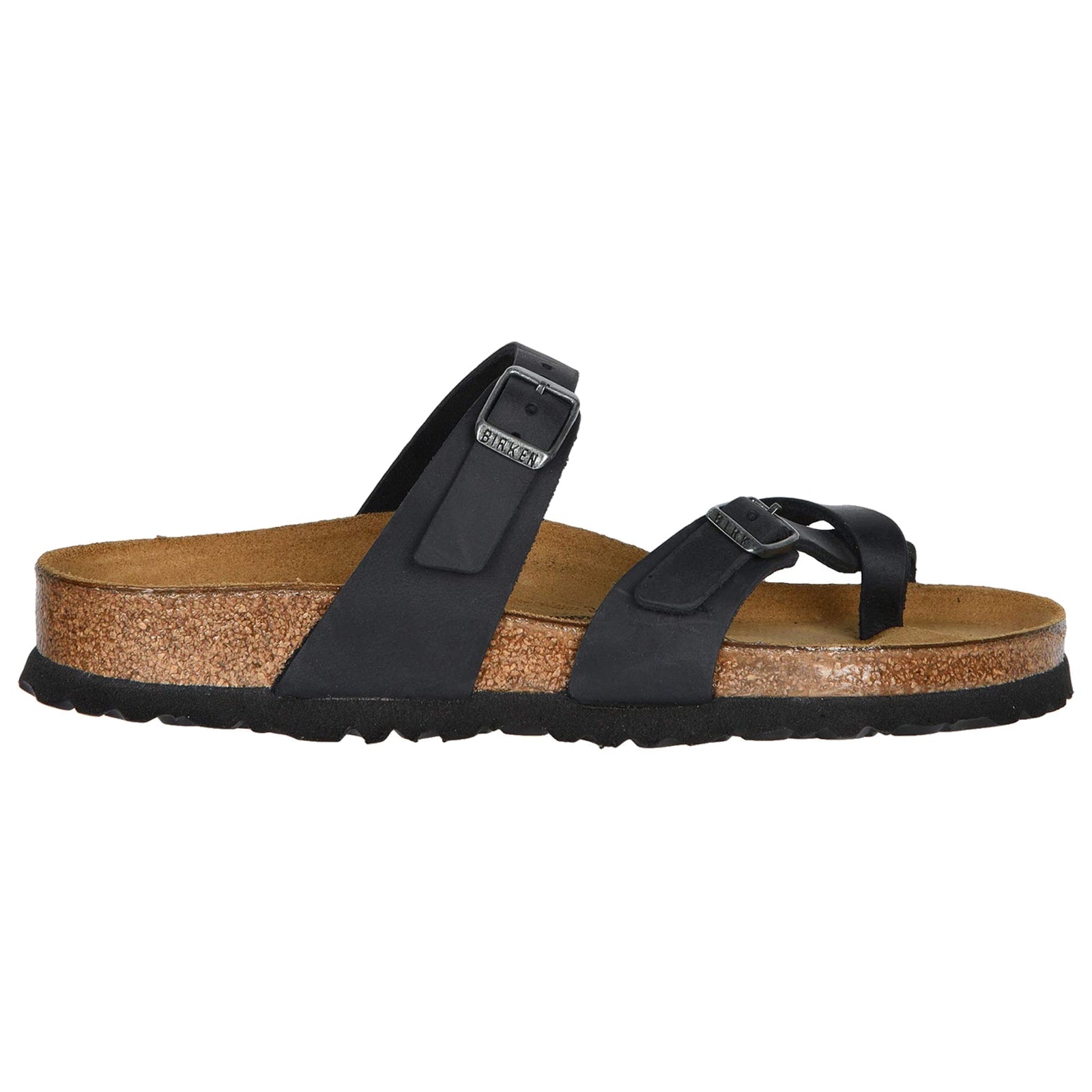 Birkenstock Mayari 171481 Oiled Leather Unisex Sandals - Black - 40#color_black