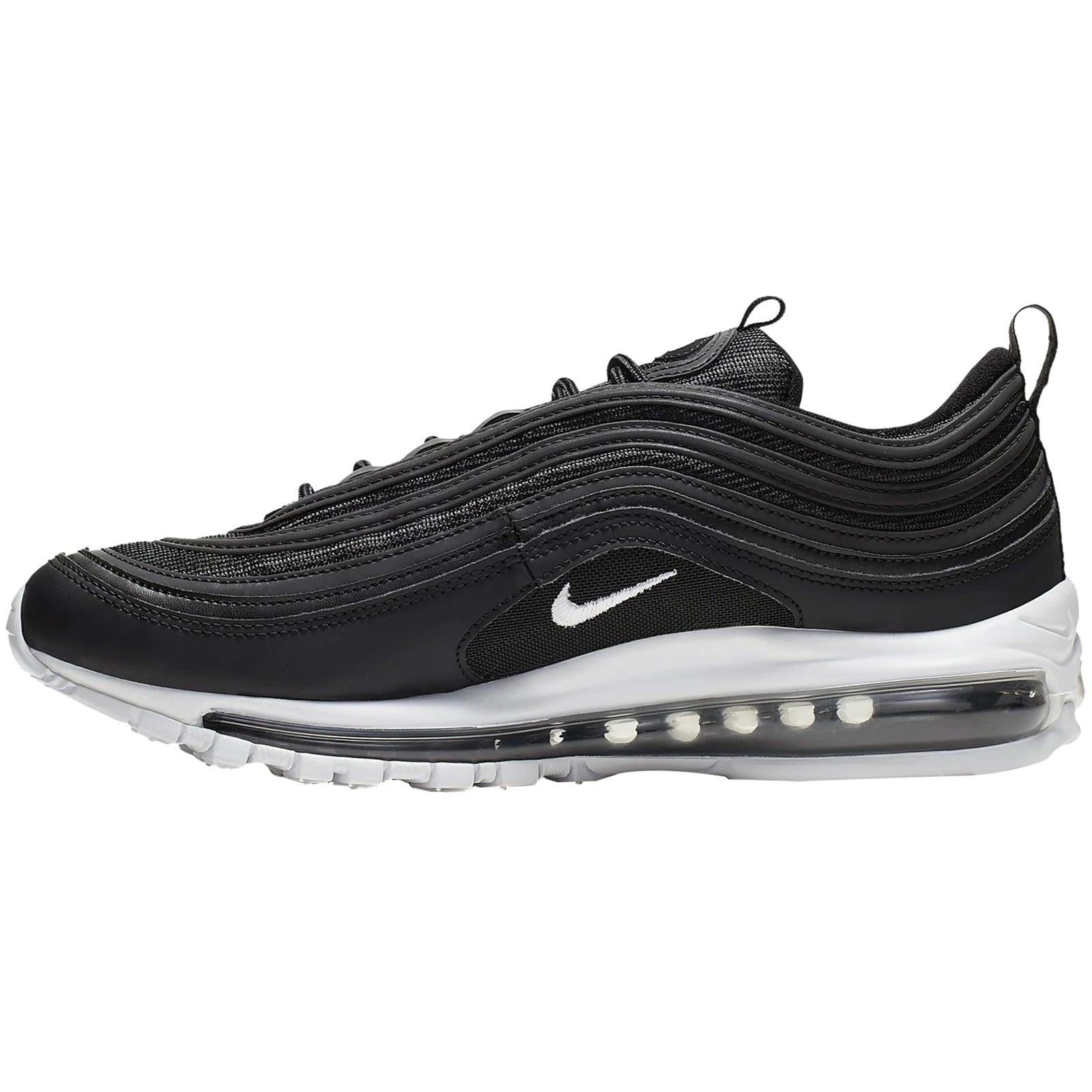 Nike Air Max 97 Textile Synthetic Mens Trainers#color_black white