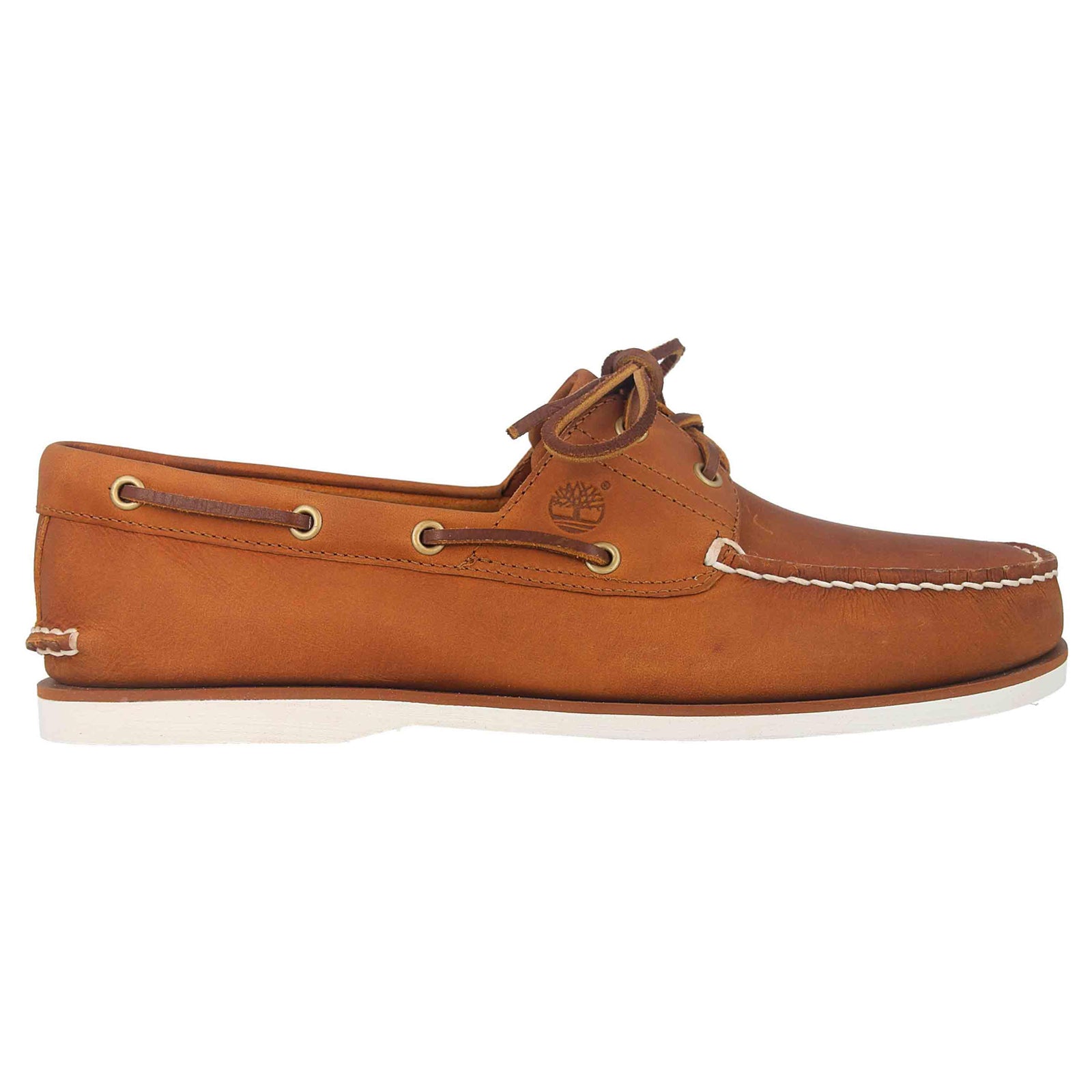 Timberland Classic Boat 2 Eye Leather Mens Shoes#color_orange