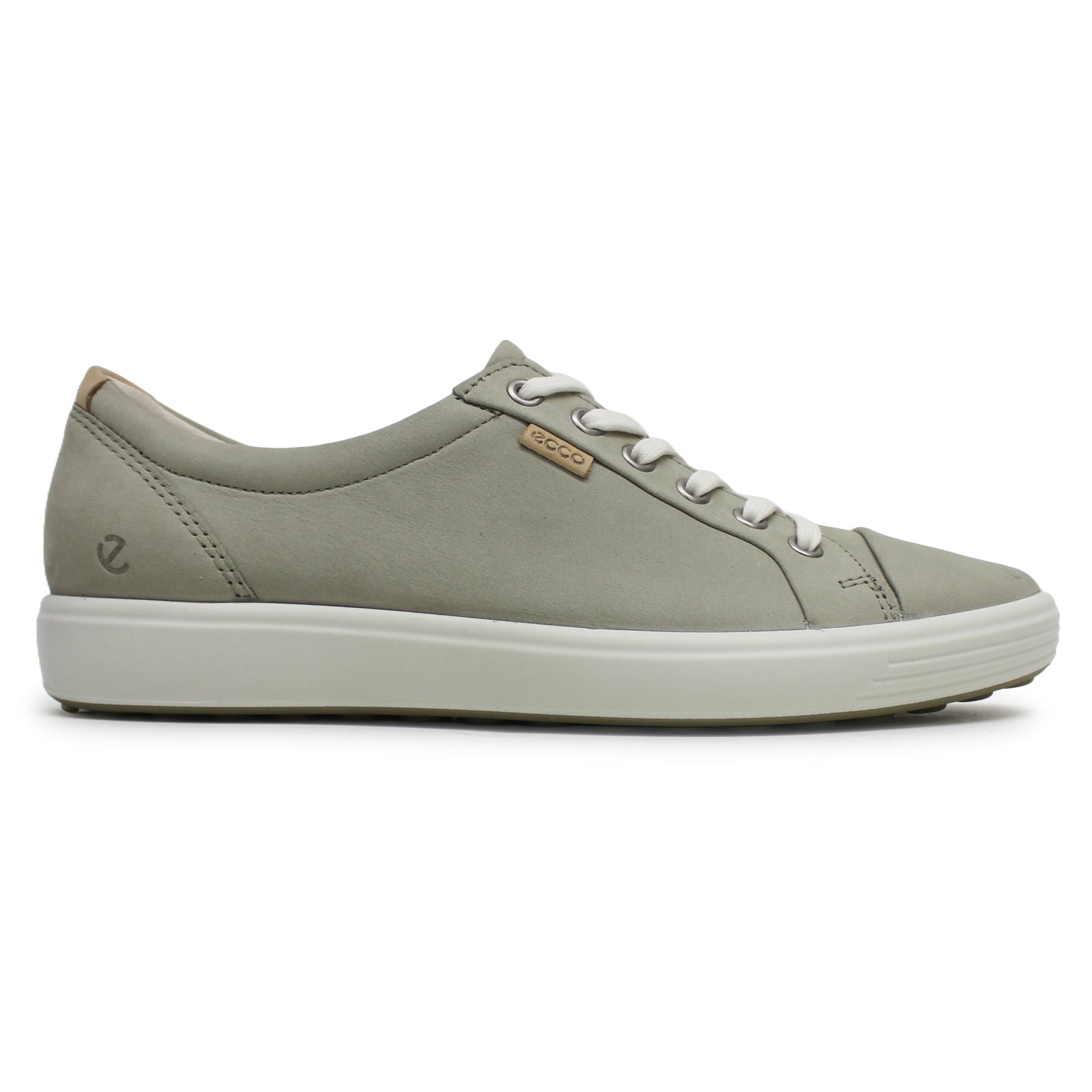 Ecco Soft 7 430003 Leather Womens Trainers#color_sage
