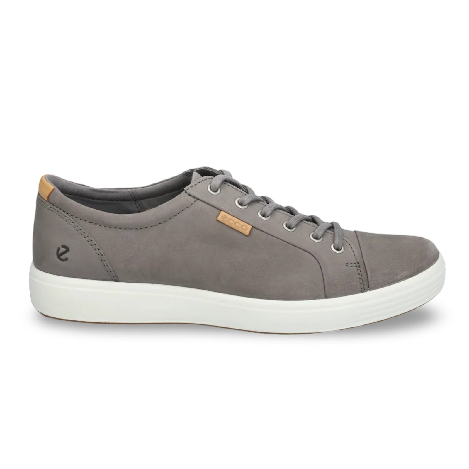Ecco Soft 7 430004 Leather Mens Trainers#color_steel