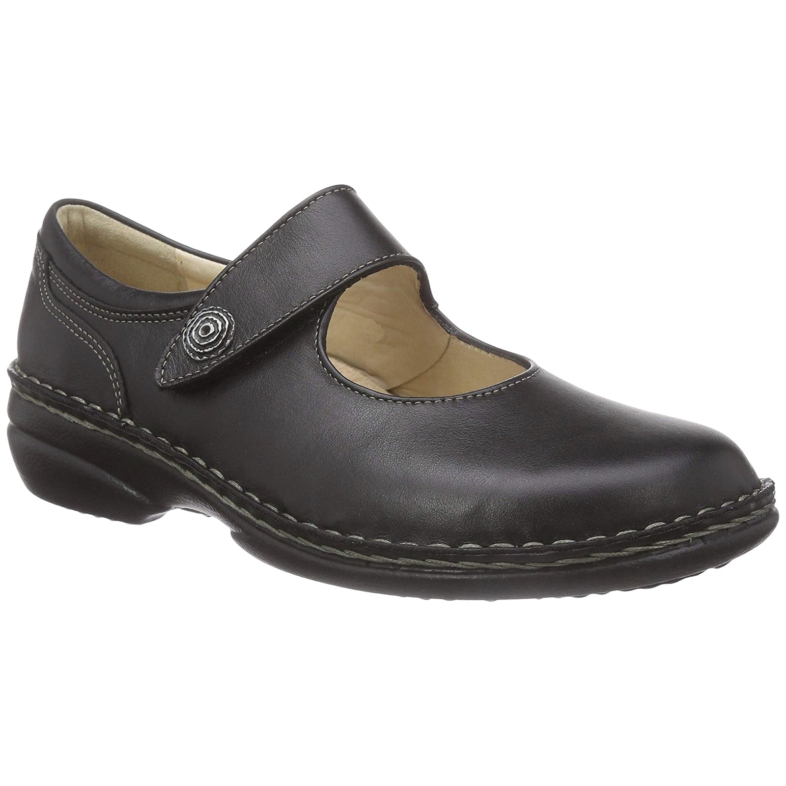 Finn Comfort Laval Leather Womens Shoes#color_black