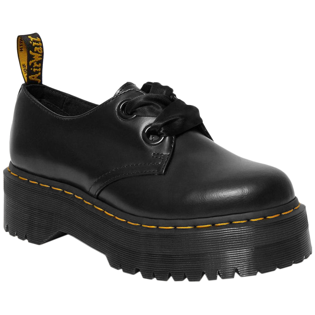 Dr. Martens Holly 25234001 Buttero Leather Womens Shoes - Black - 8#color_black
