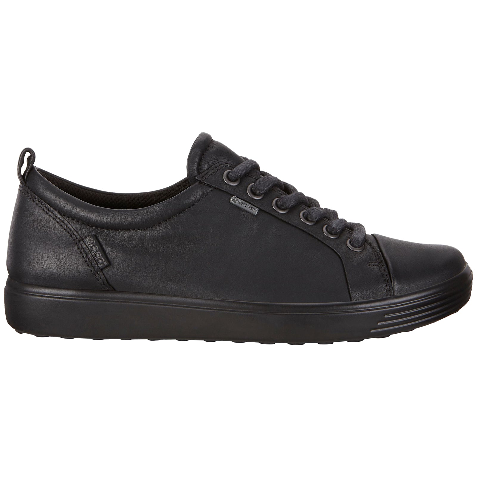 Ecco Soft Gore-Tex Leather Women's Low Top Black Trainers