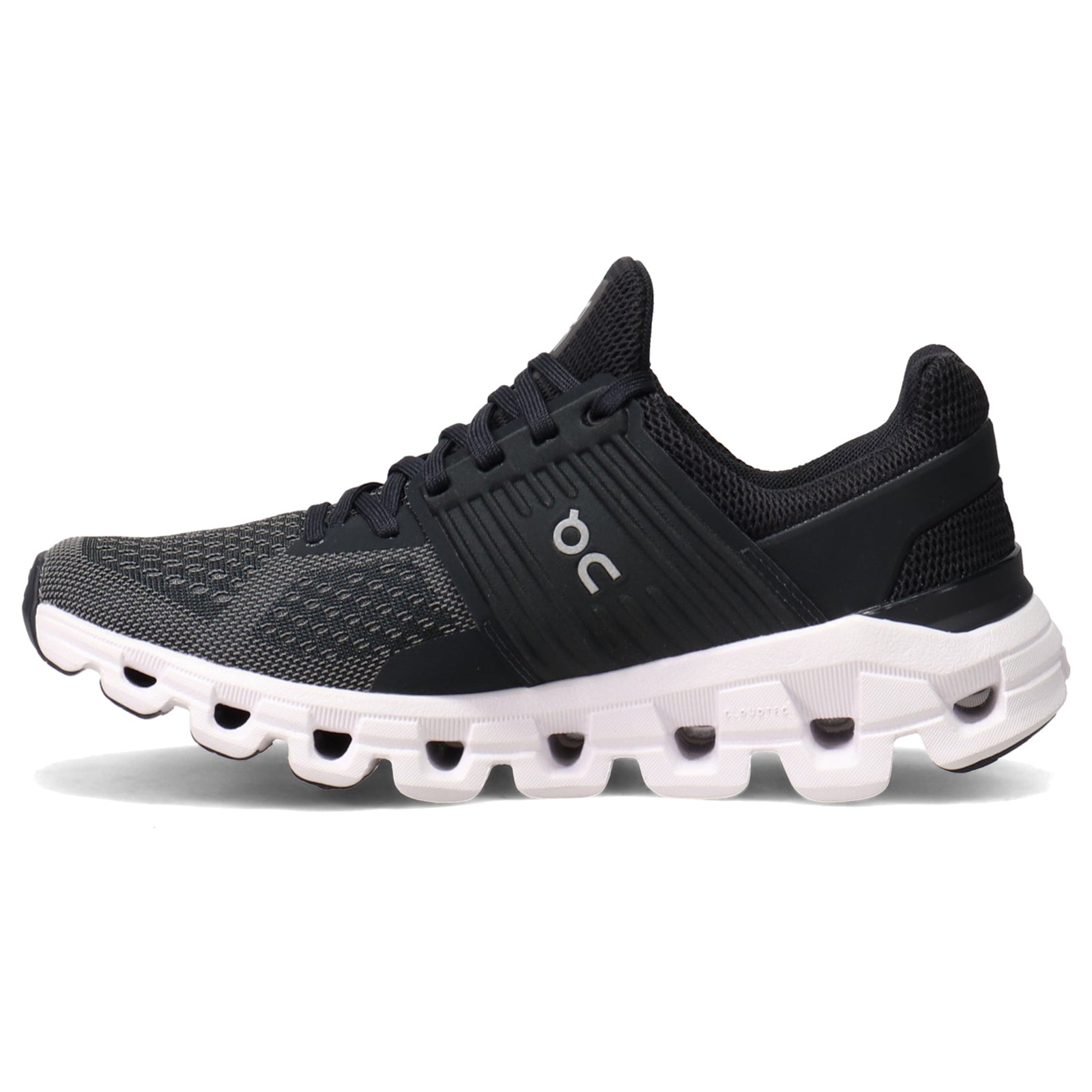 On Running Cloudswift Textile Synthetic Womens Trainers#color_black rock