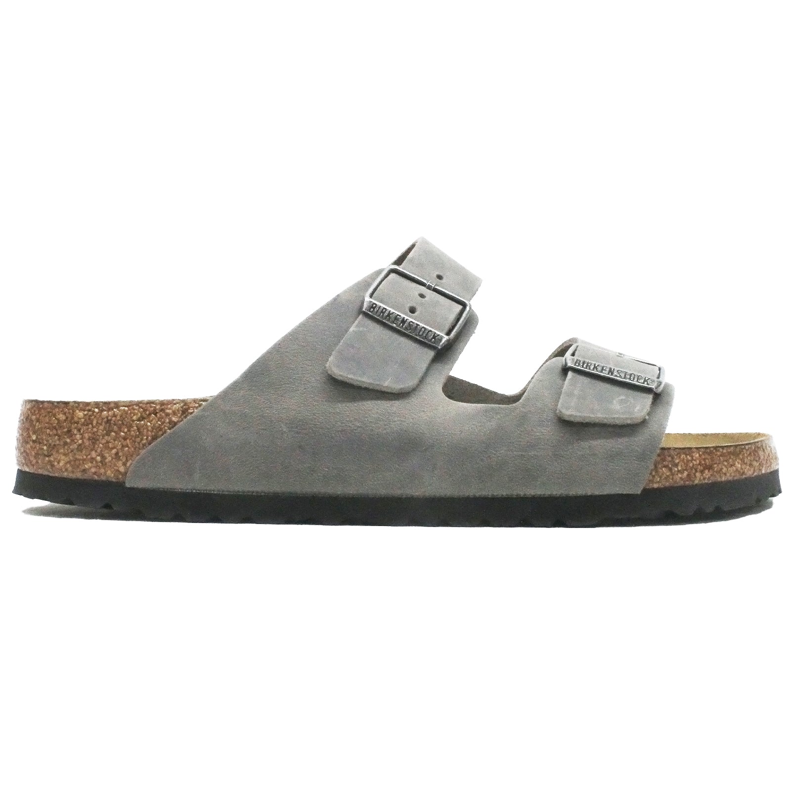 Birkenstock Arizona BS Waxy Leather Unisex Sandals#color_iron