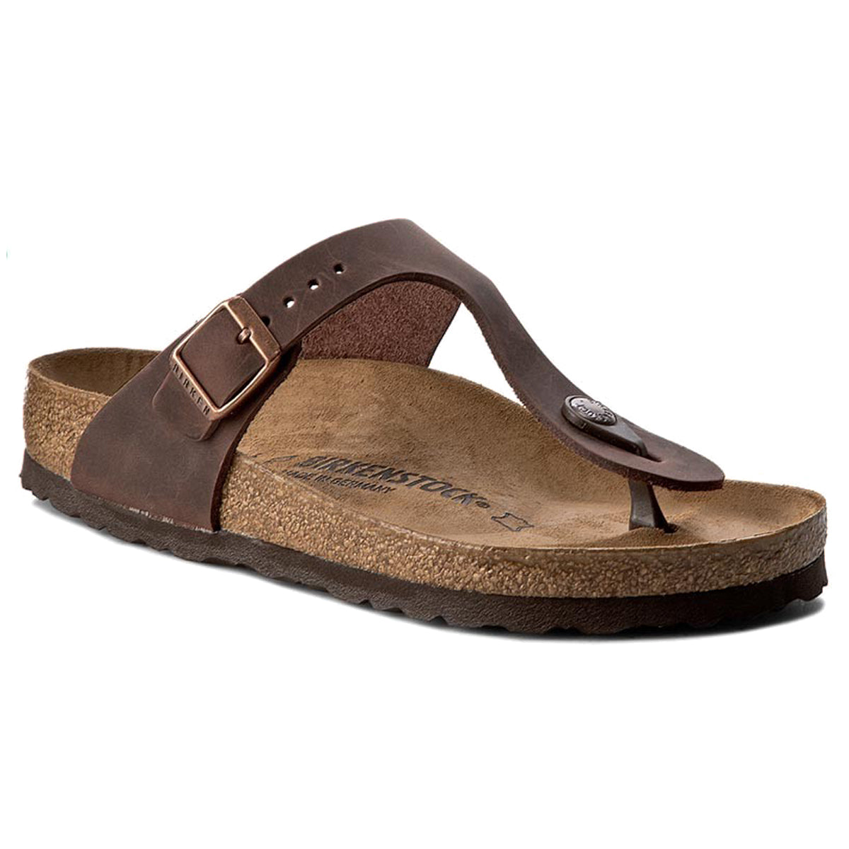 Birkenstock Gizeh Waxy Leather Unisex Sandals#color_habana