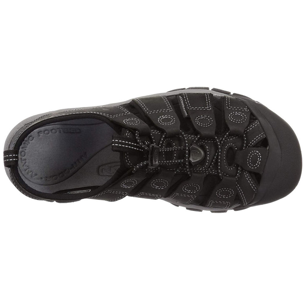Keen Newport Leather Mens Sandals#color_black steel grey
