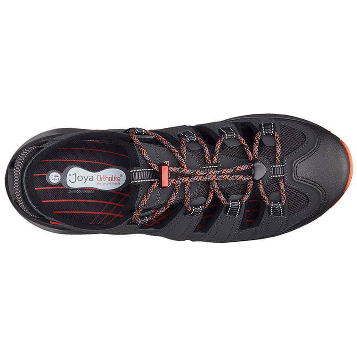 Joya Como II Leather Textile Mens Sandals#color_black