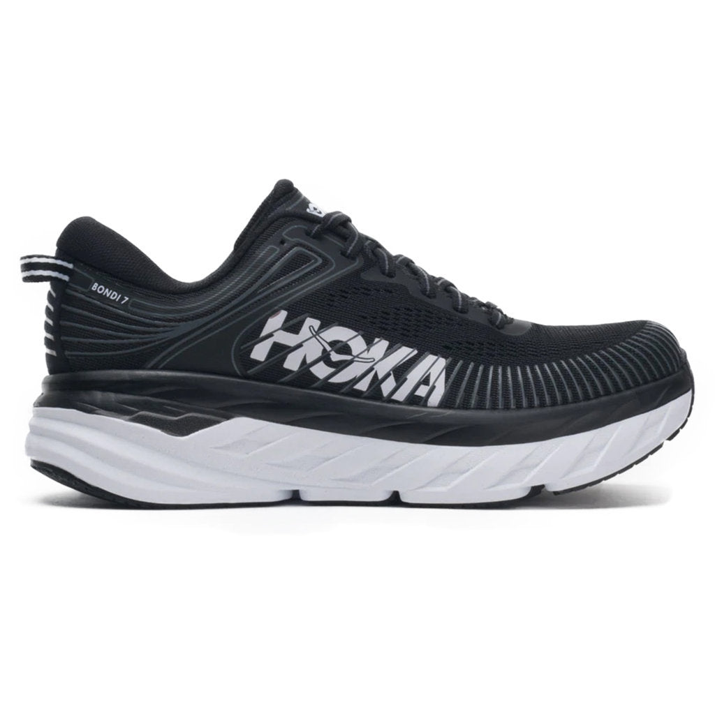 Hoka Bondi 7 Mesh Men's Running Shoes#color_black white