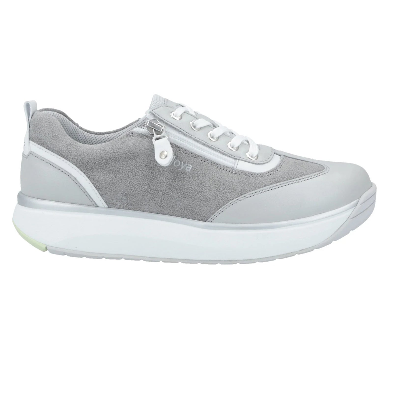 Joya Laura Leather Womens Shoes#color_light grey