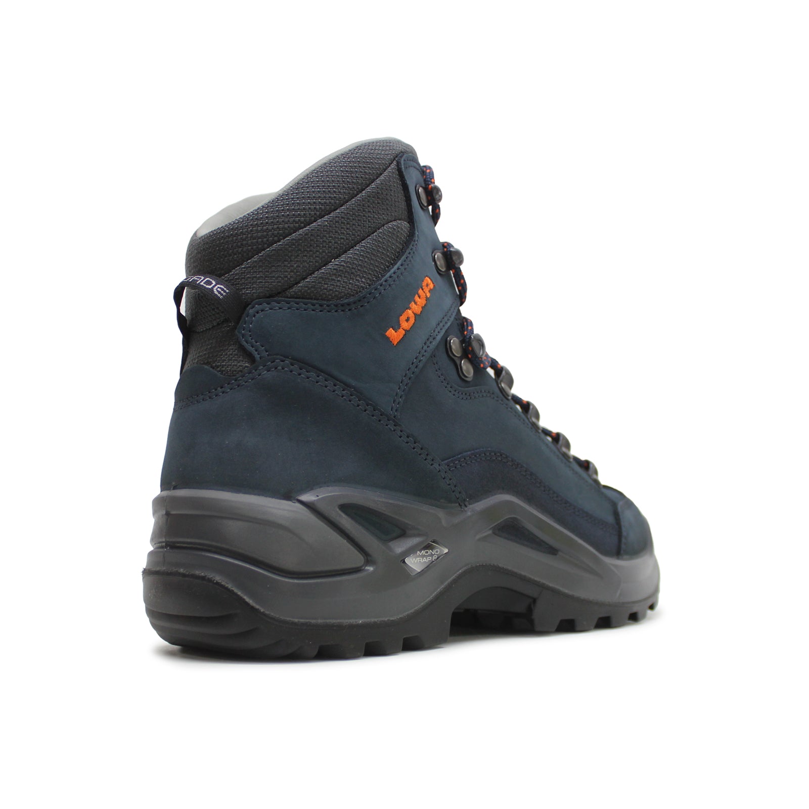 Lowa Renegade LL MID Nubuck Mens Boots#color_dark blue orange