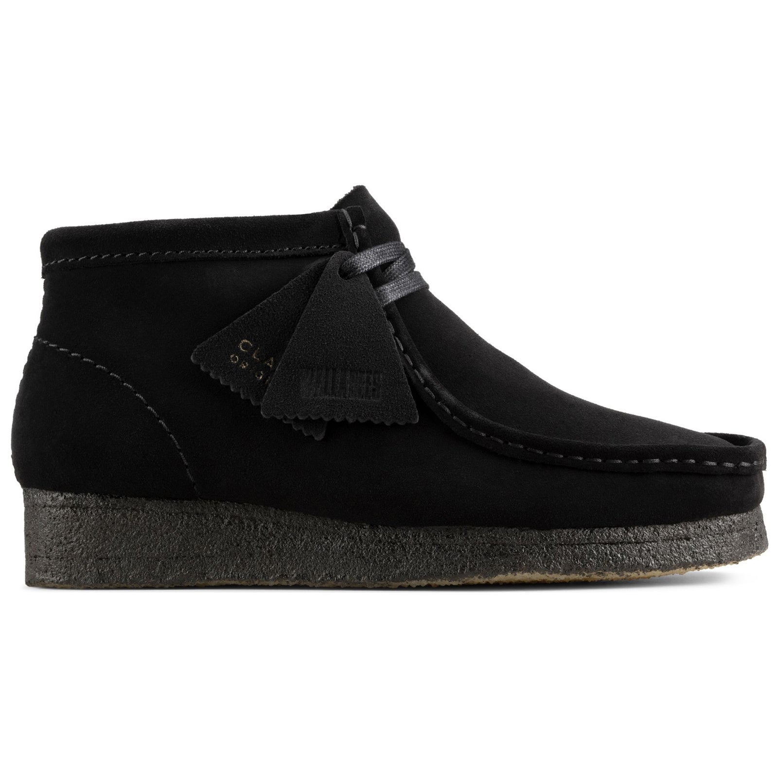 Clarks Originals Wallabee Boot Suede Womens Boots#color_black