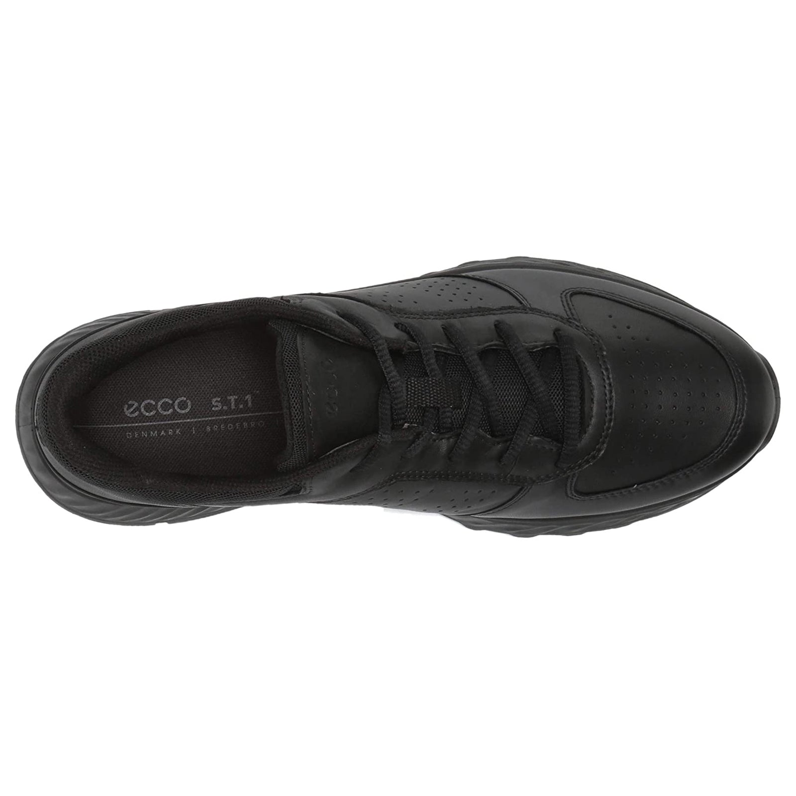 Ecco Exostride 835313 Leather Womens Trainers#color_black