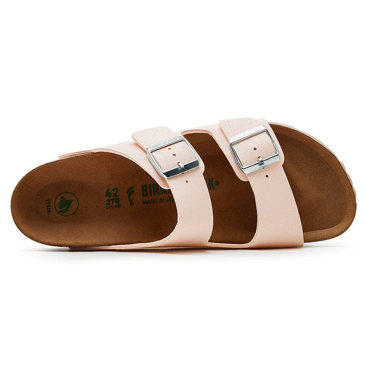 Birkenstock Arizona BS Vegan Birko-Flor Nubuck Unisex Sandals#color_light rose