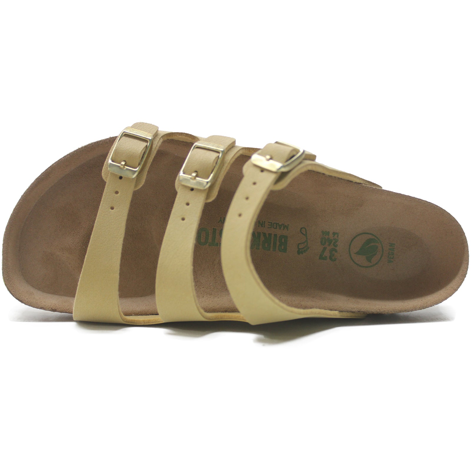 Birkenstock Florida Fresh Birko-Flor Nubuck Unisex Sandals#color_latte cream