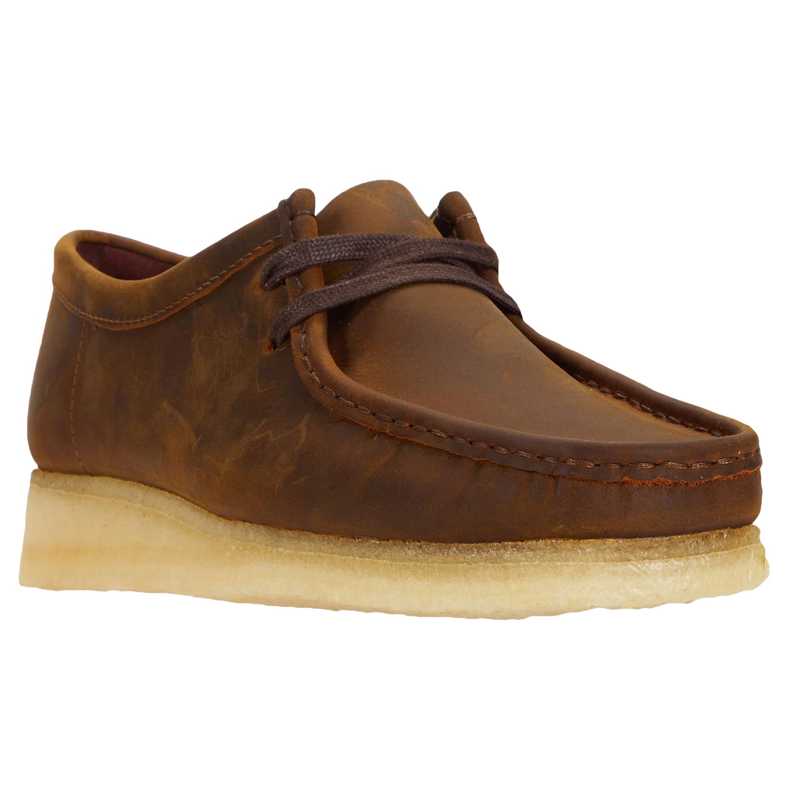 Clarks Originals Wallabee Leather Mens Shoes#color_beeswax