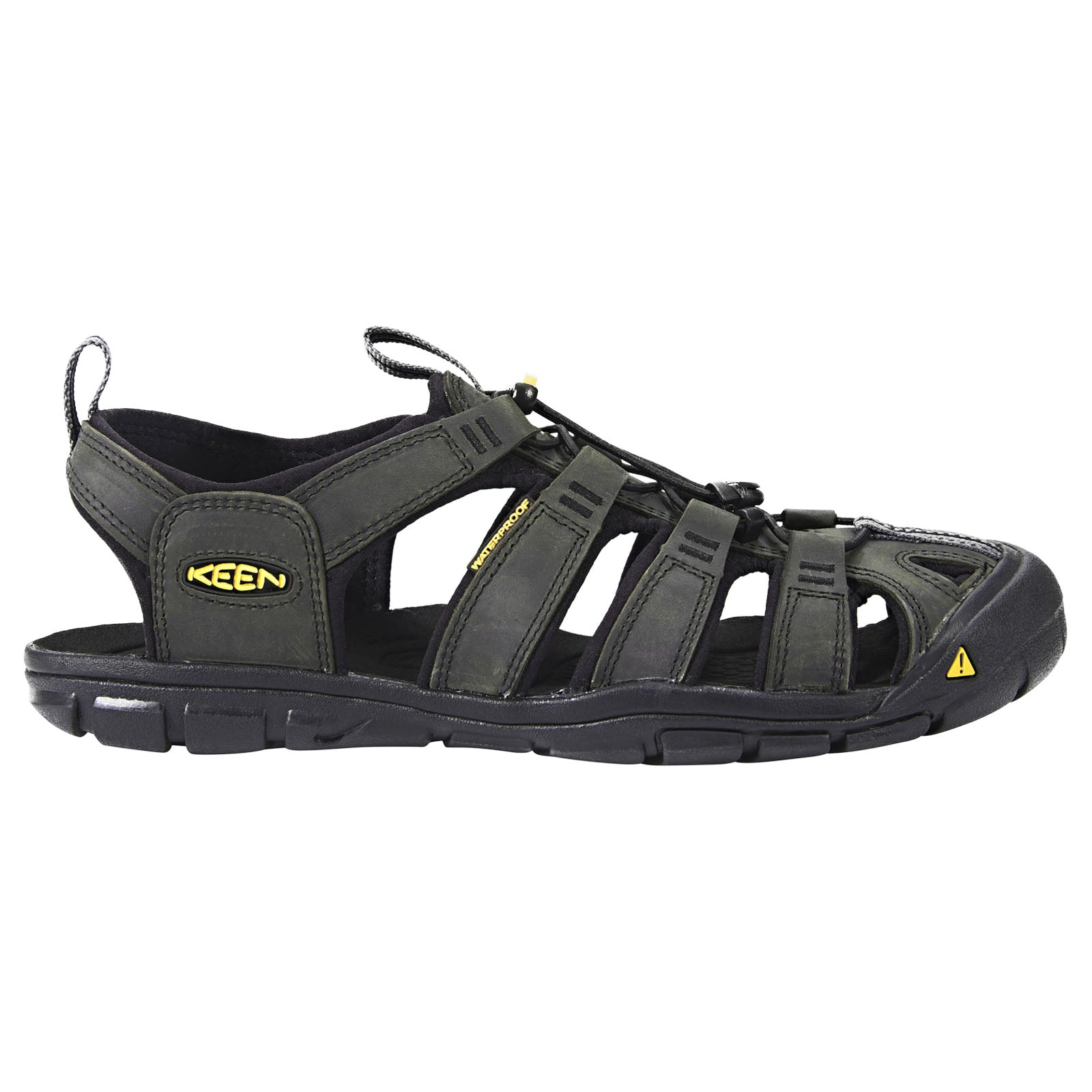 Keen Clearwater CNX Leather Mens Sandals#color_magnet black