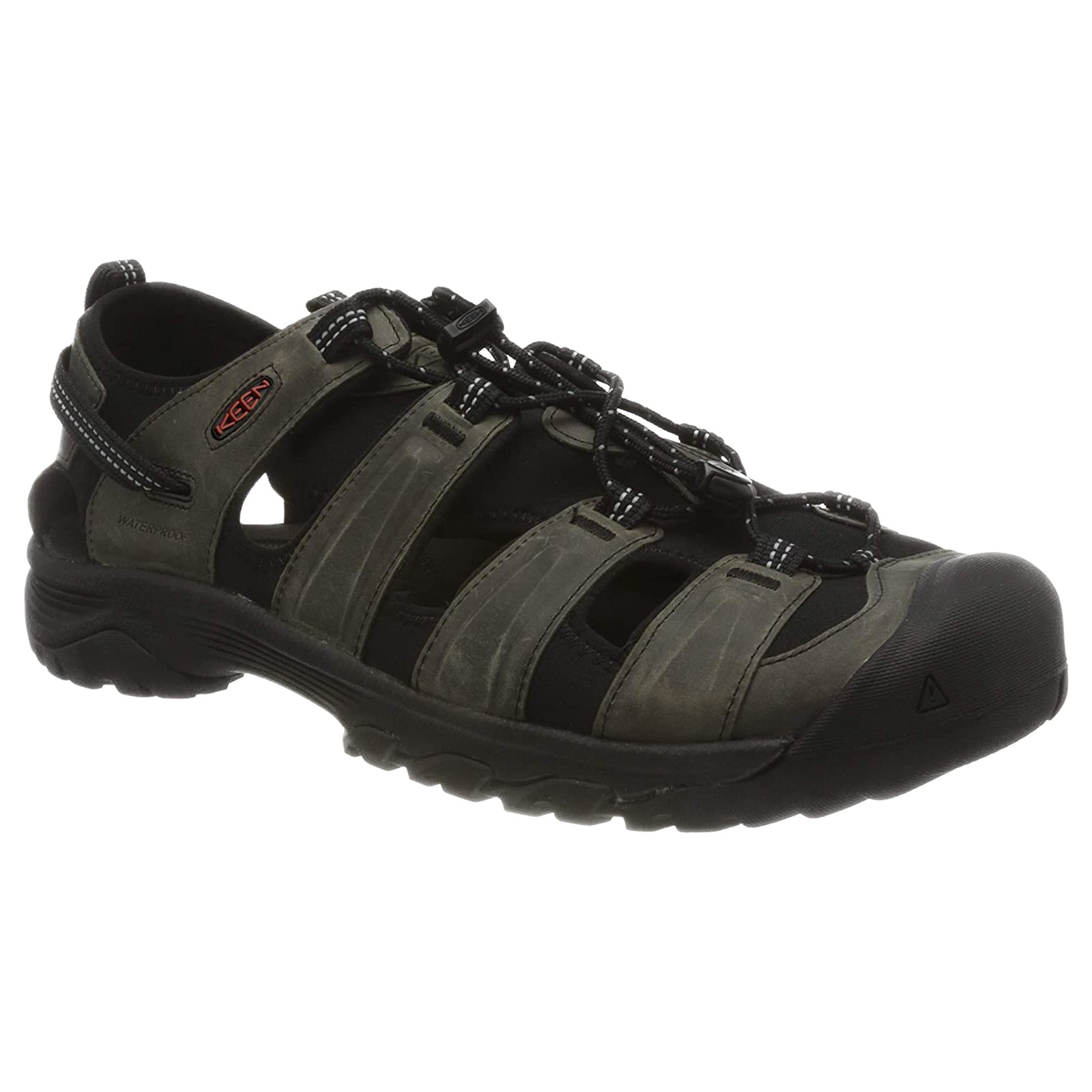 Keen Targhee III Leather Textile Mens Sandals#color_grey black