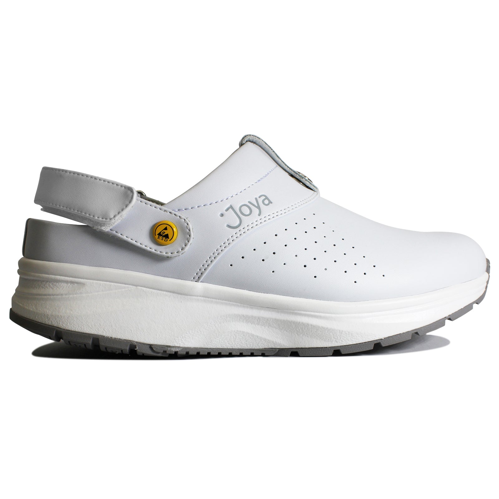 Joya IQ ESD Leather Mens Sandals#color_white