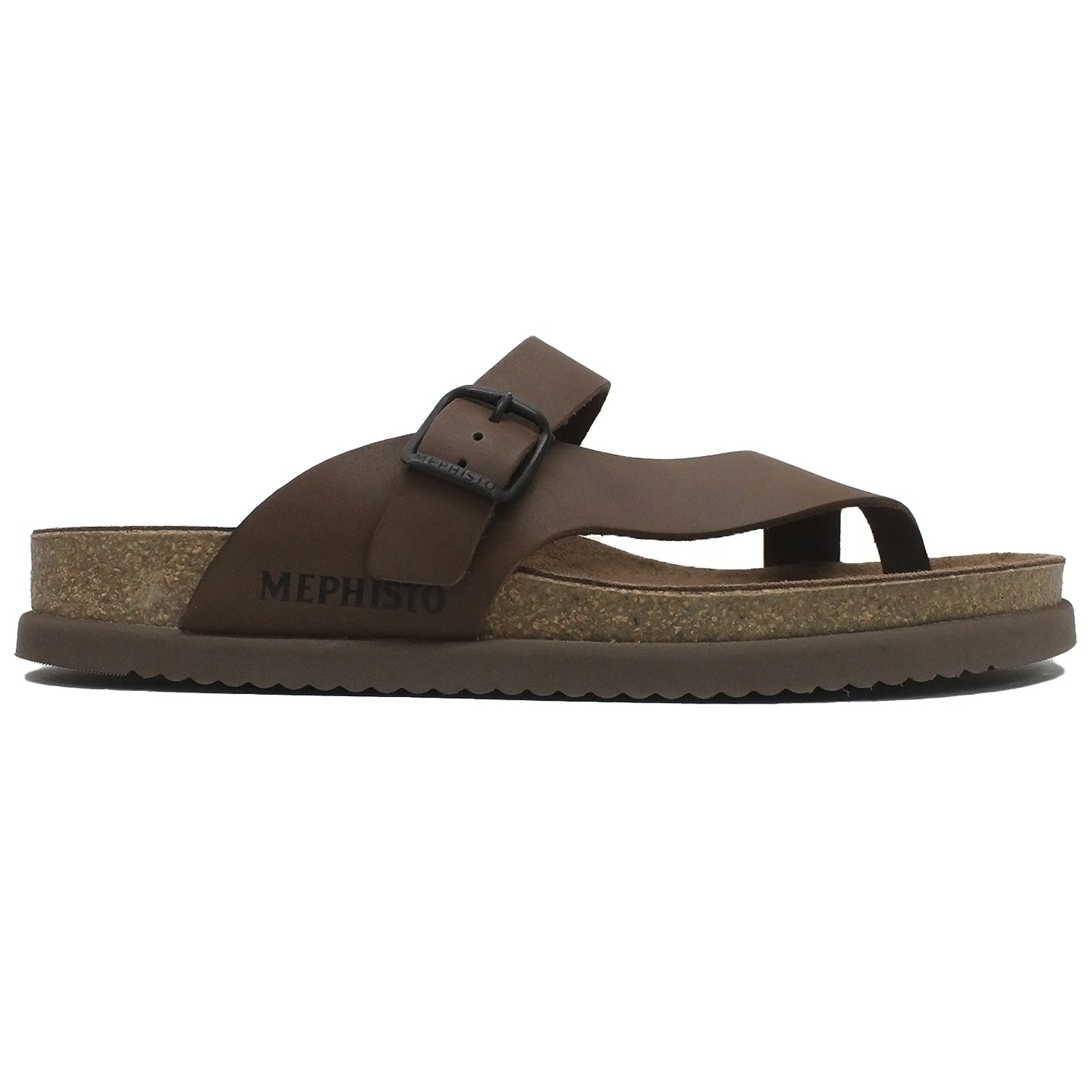 Mephisto Niels Nubuck Mens Sandals#color_dark brown