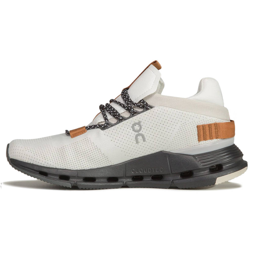 On Cloudnova Textile Women's Running Shoes#color_white pecan